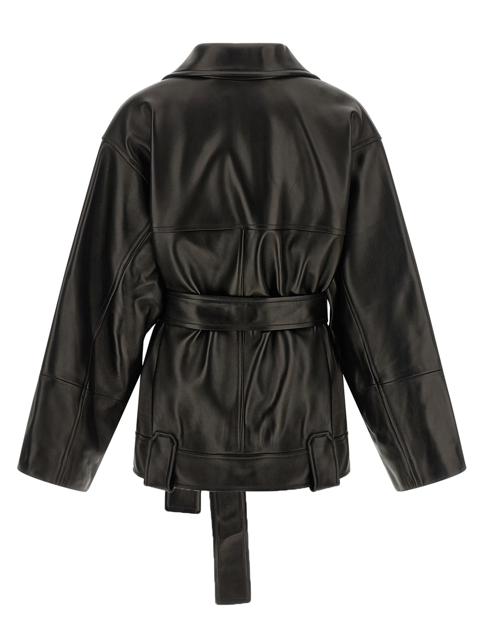 Khaite Black Lamb Leather Leather Jacket