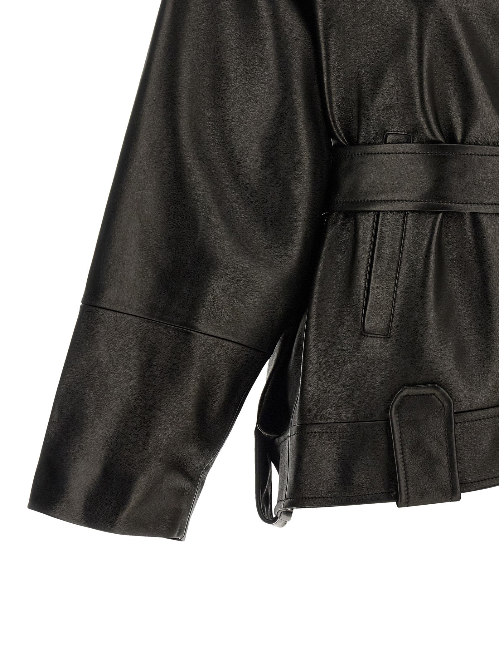 Khaite Black Lamb Leather Leather Jacket