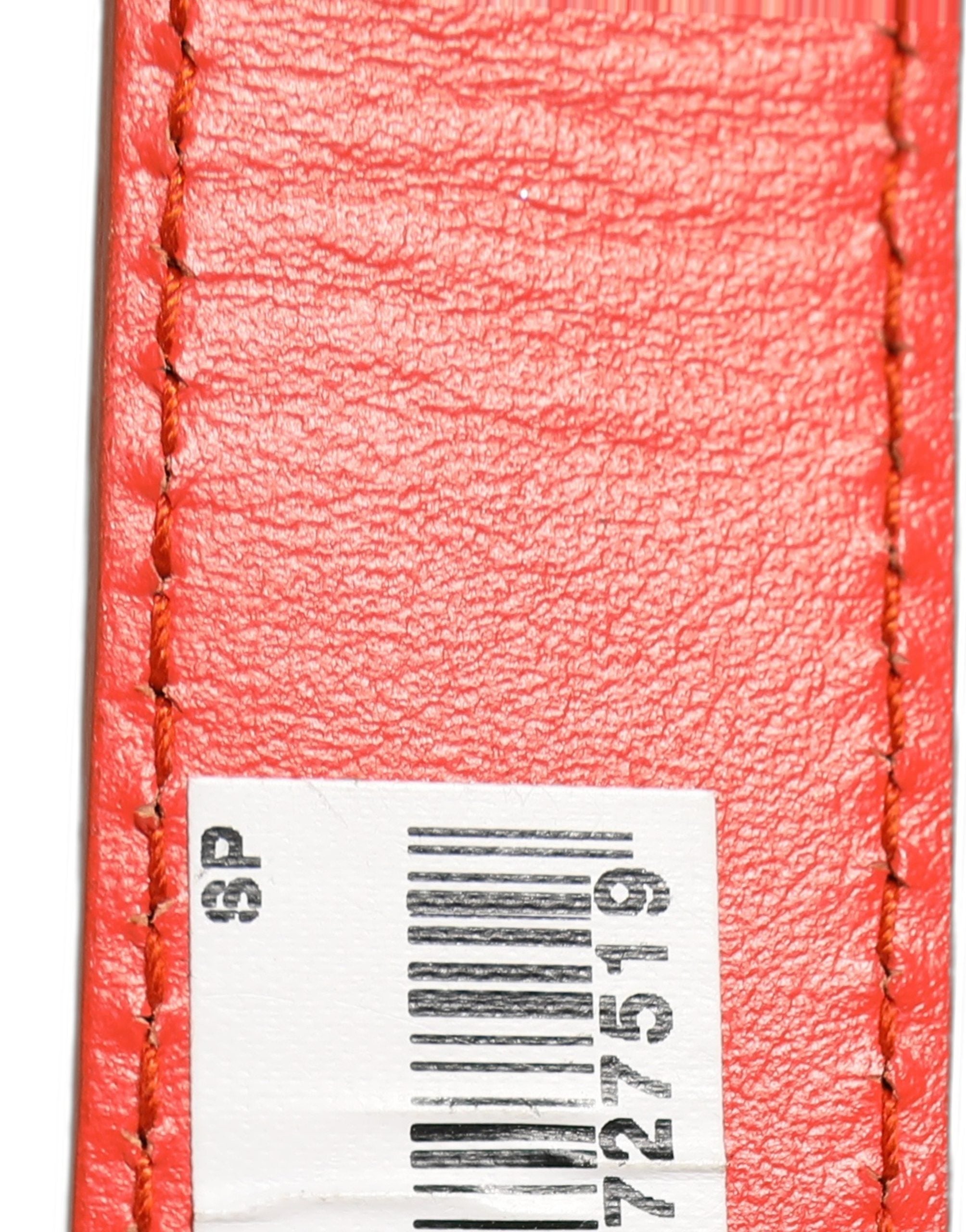 Dolce & Gabbana Red Leather Silver Metal Buckle Cintura Belt