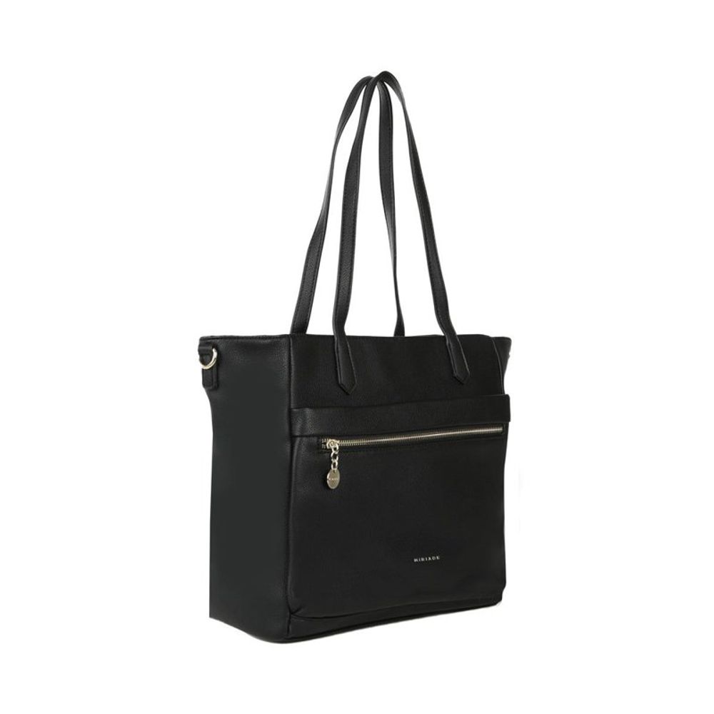 MIRIADE Black Polyethylene Shoulder Bag