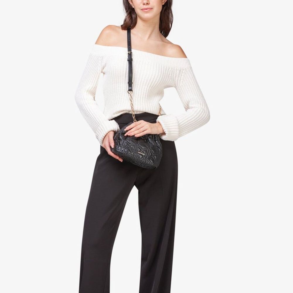 MIRIADE Black Polyethylene Shoulder Bag