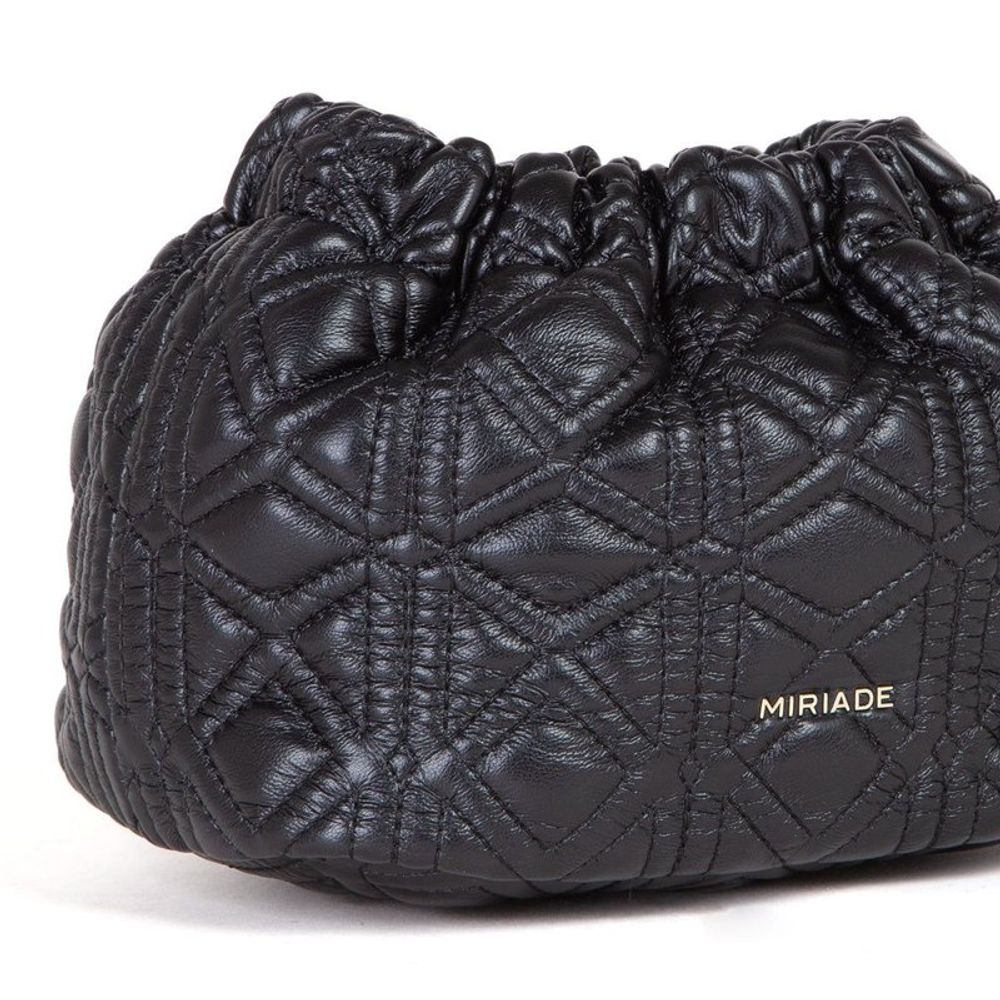 MIRIADE Black Polyethylene Shoulder Bag