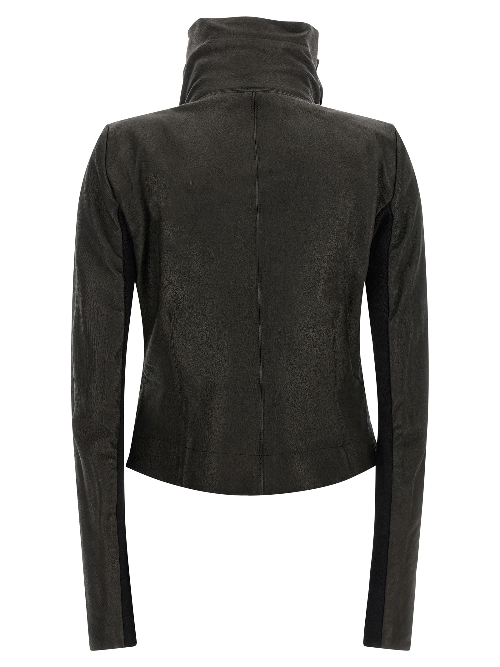 Rick Owens Black Lamb Leather Leather Jacket