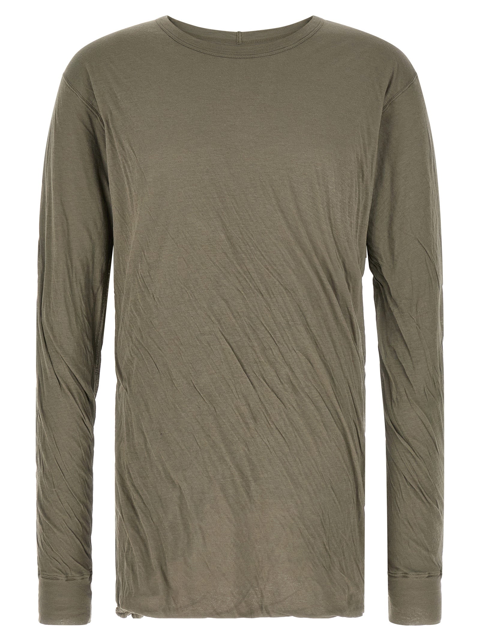 Rick Owens Gray Cotton T-Shirt
