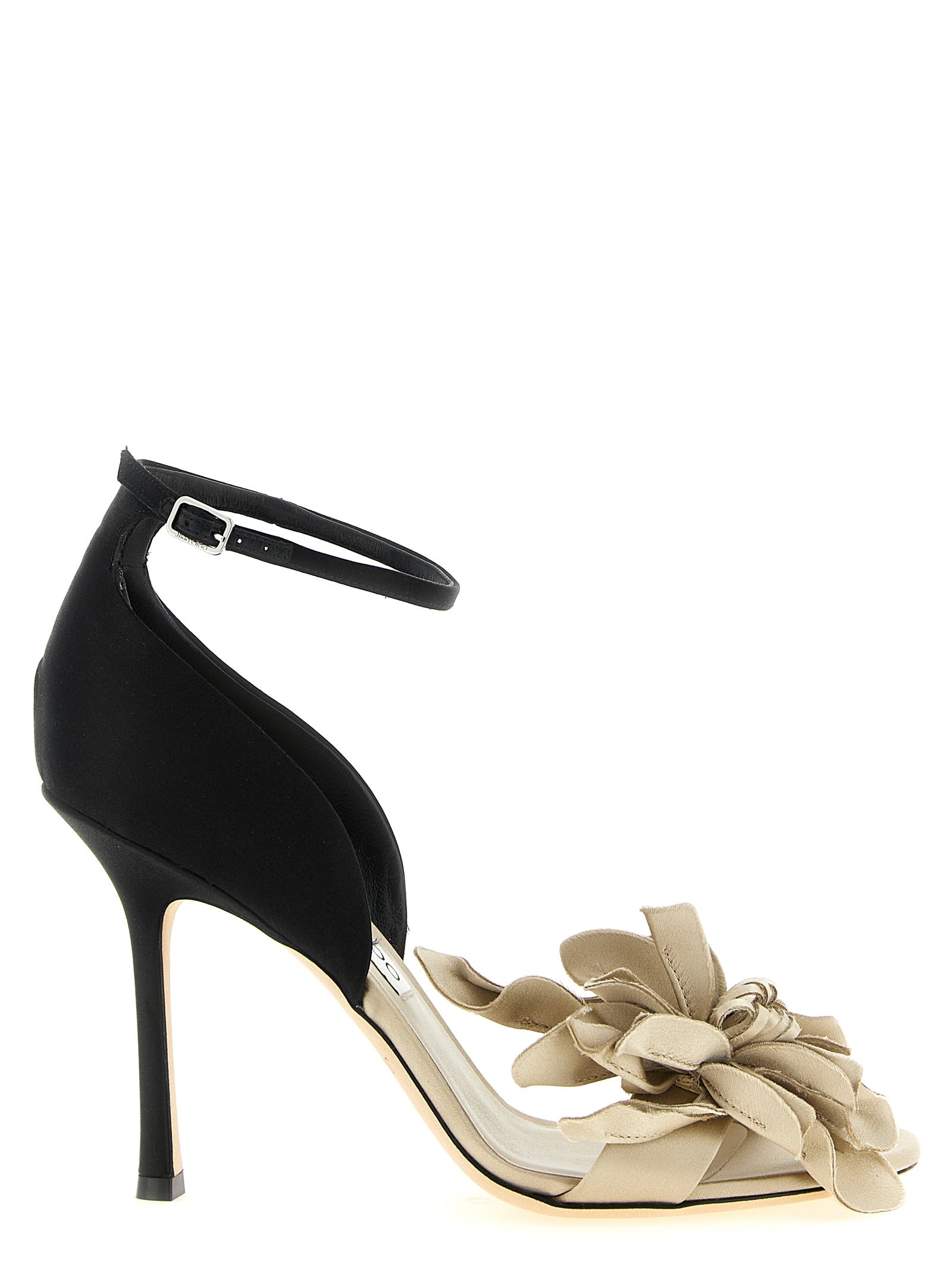 Jimmy Choo Multicolor Tencel Stiletto Heel Sandals