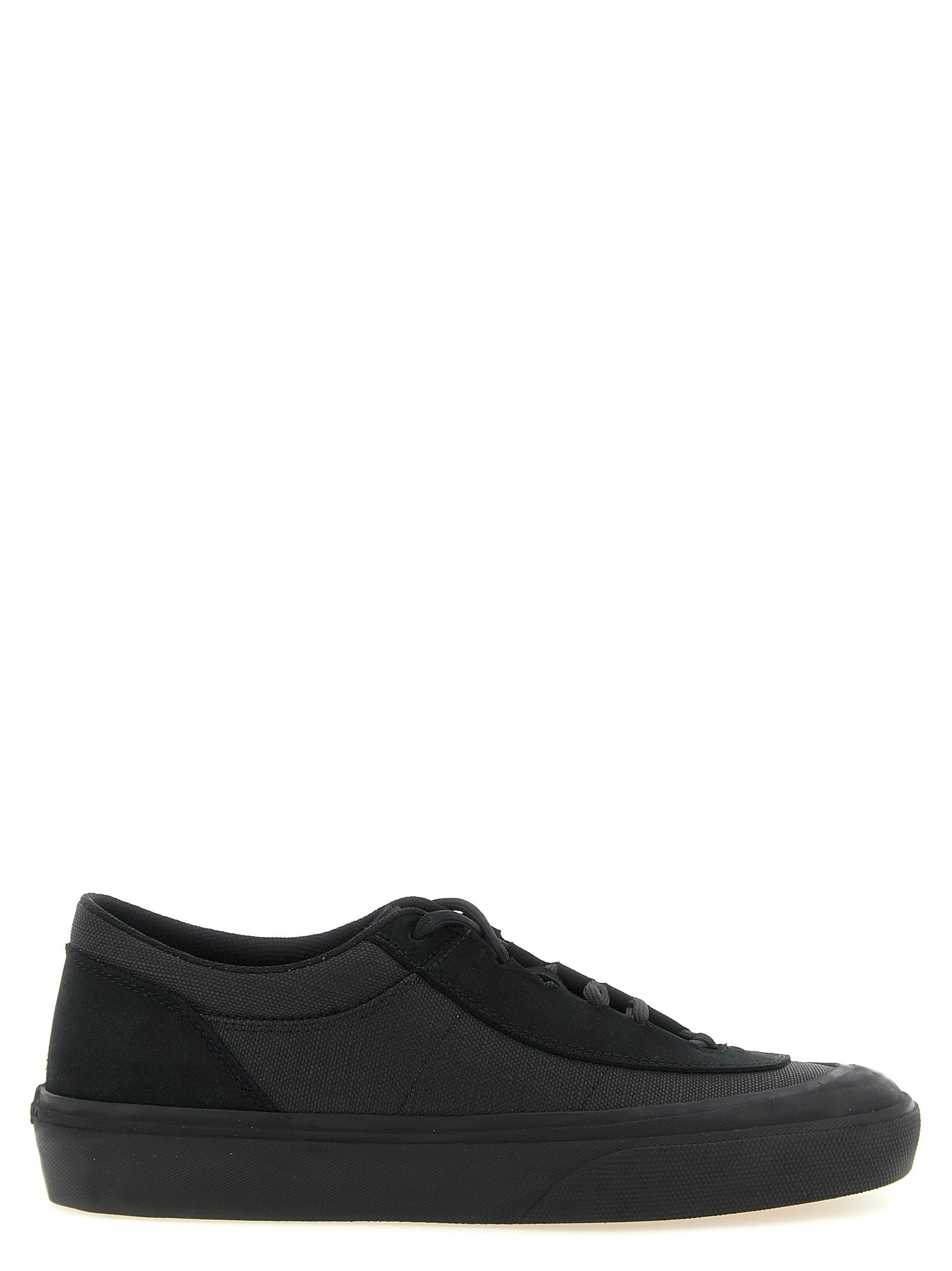 Stone Island Black Cotton Low Top Sneakers
