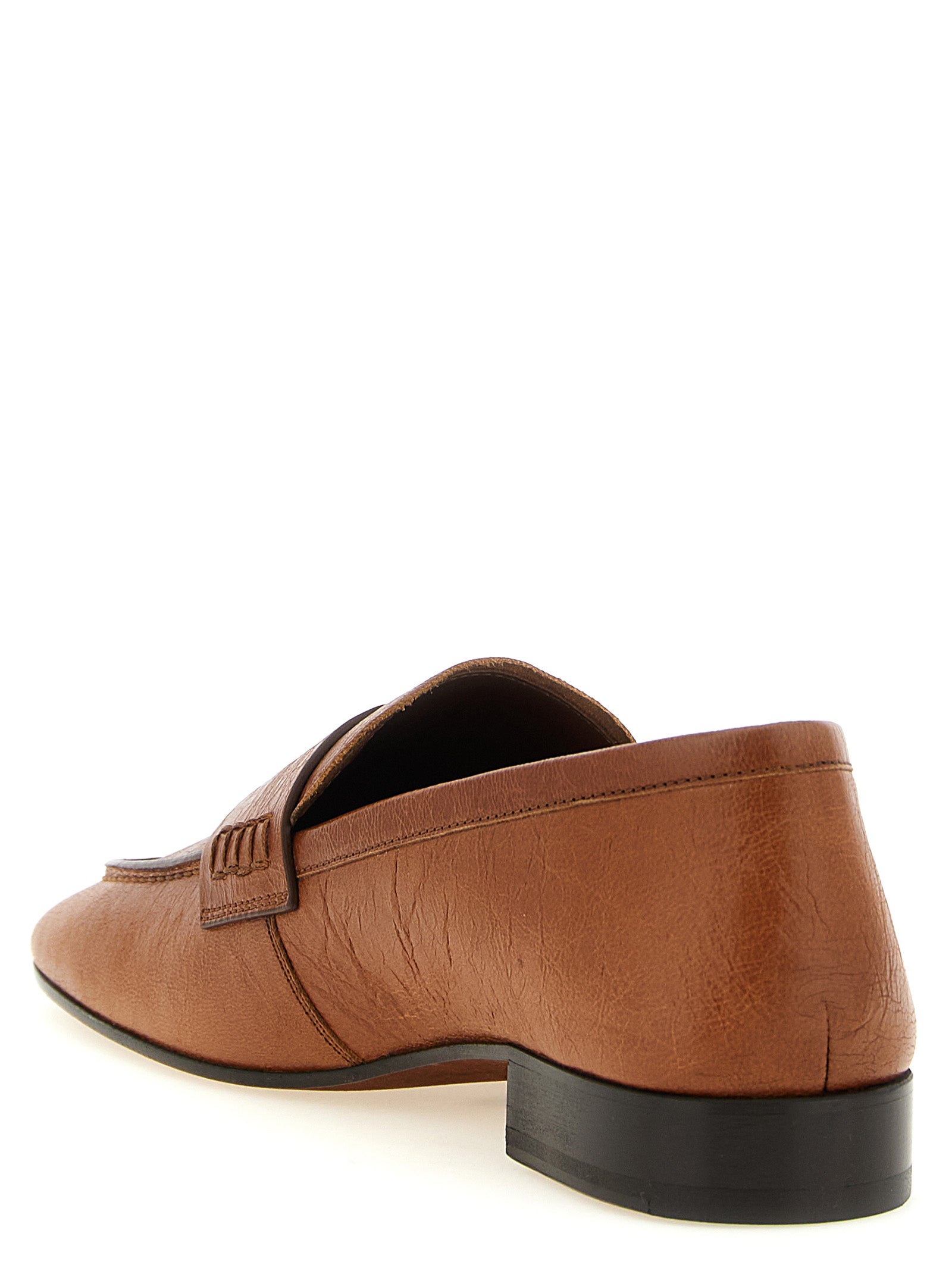 Dries Van Noten Brown Lamb Leather Slip-On Loafers