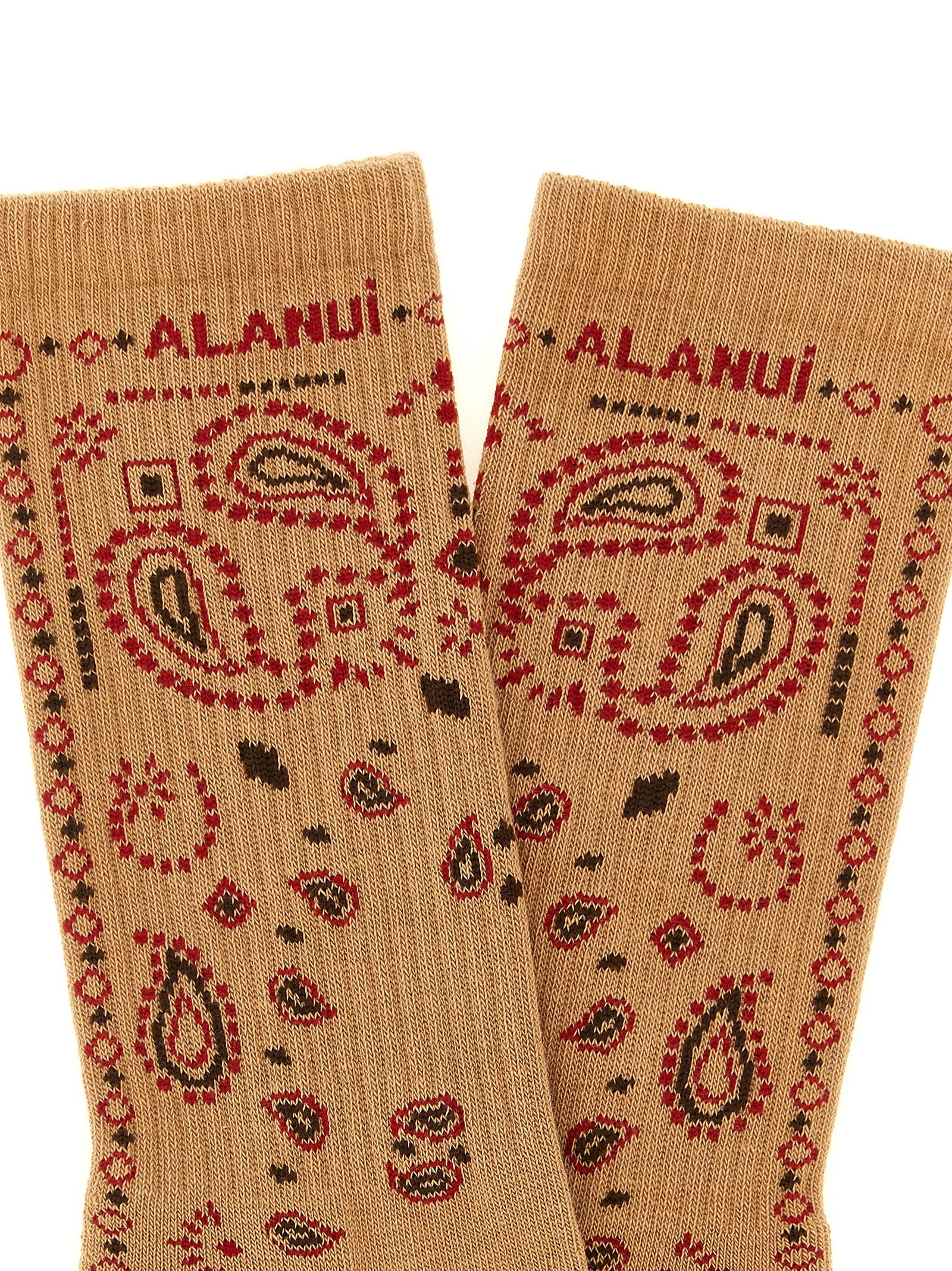 Alanui Beige Cotton Socks