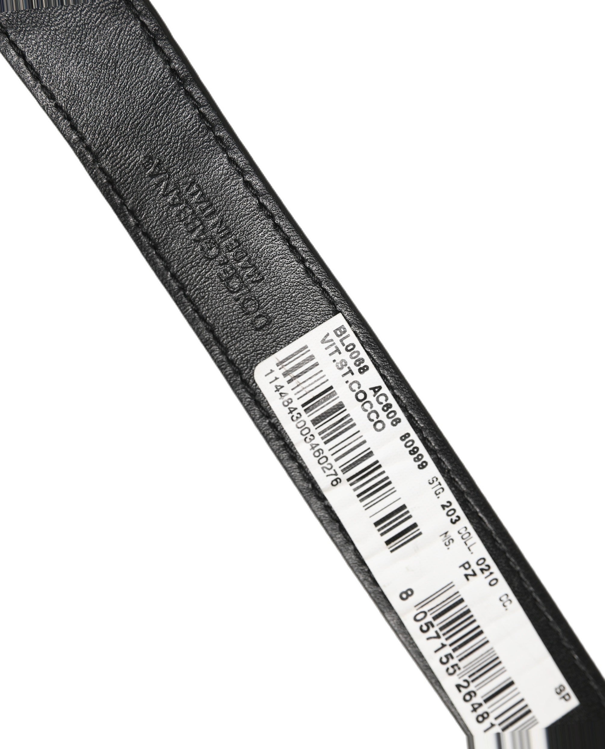 Dolce & Gabbana Black Textured Leather Gold Buckle Belt Strap Bracelet