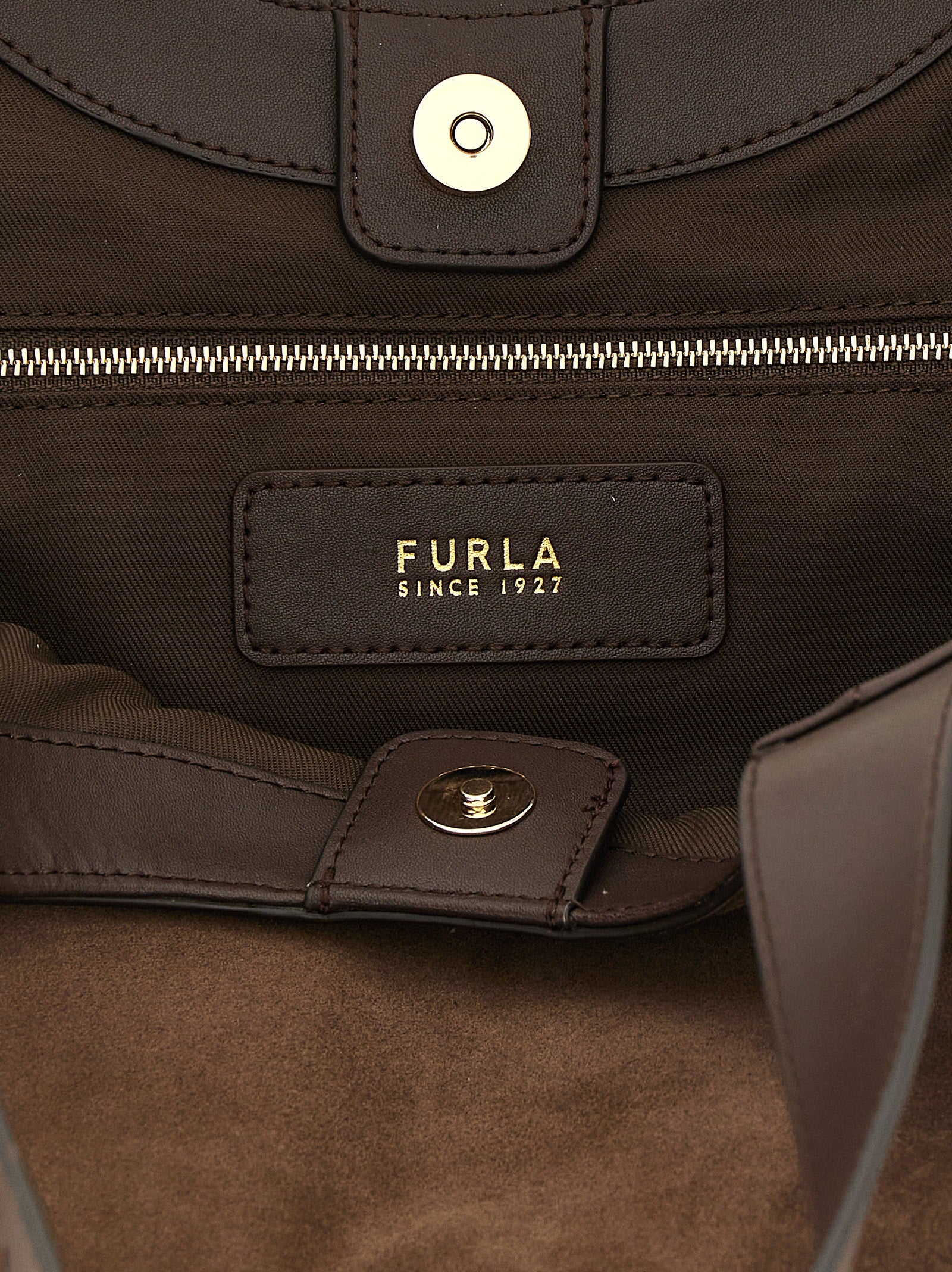 Furla Brown Calfskin Tote Bag