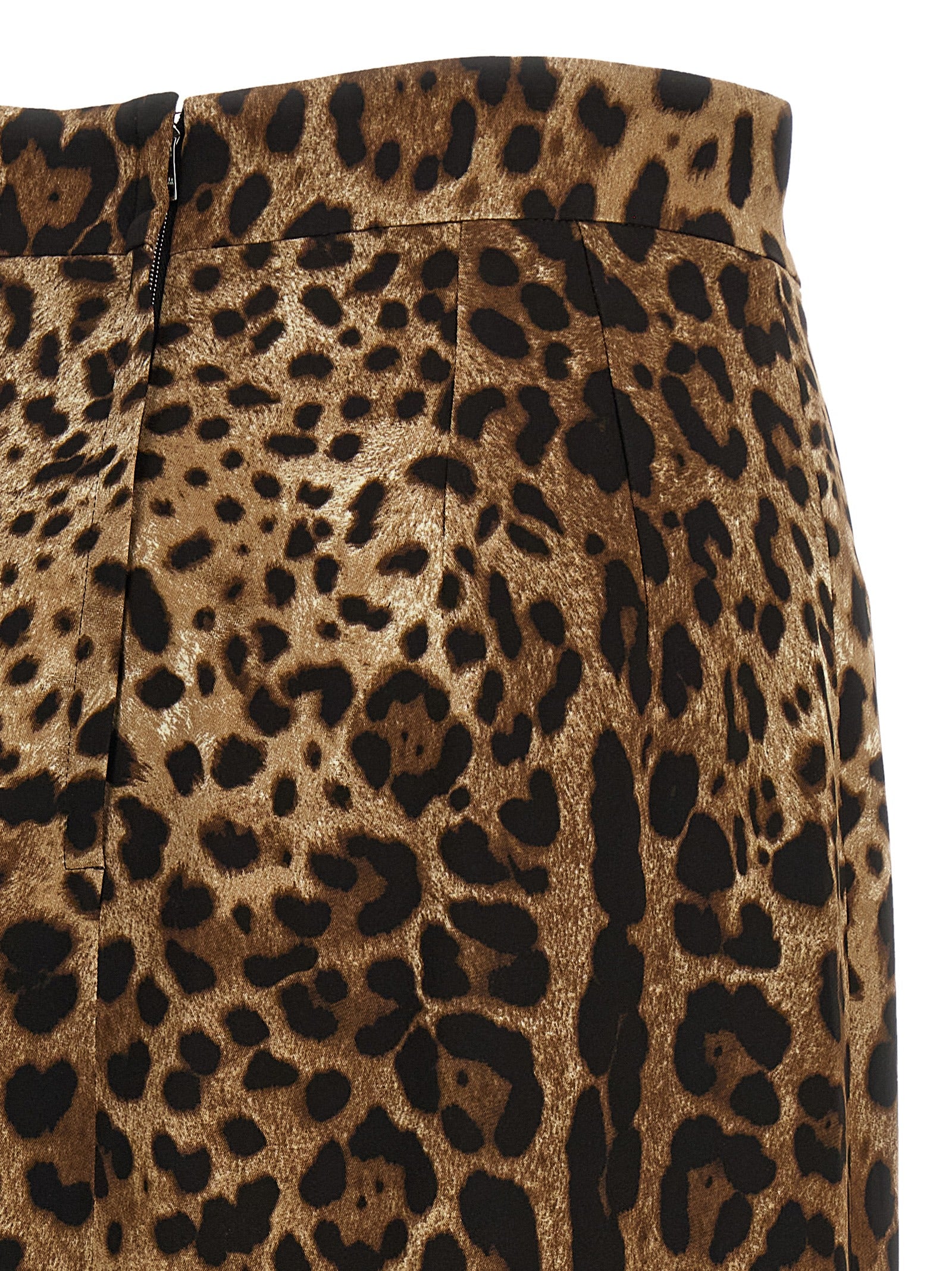 Dolce & Gabbana Brown Viscose Midi Skirt