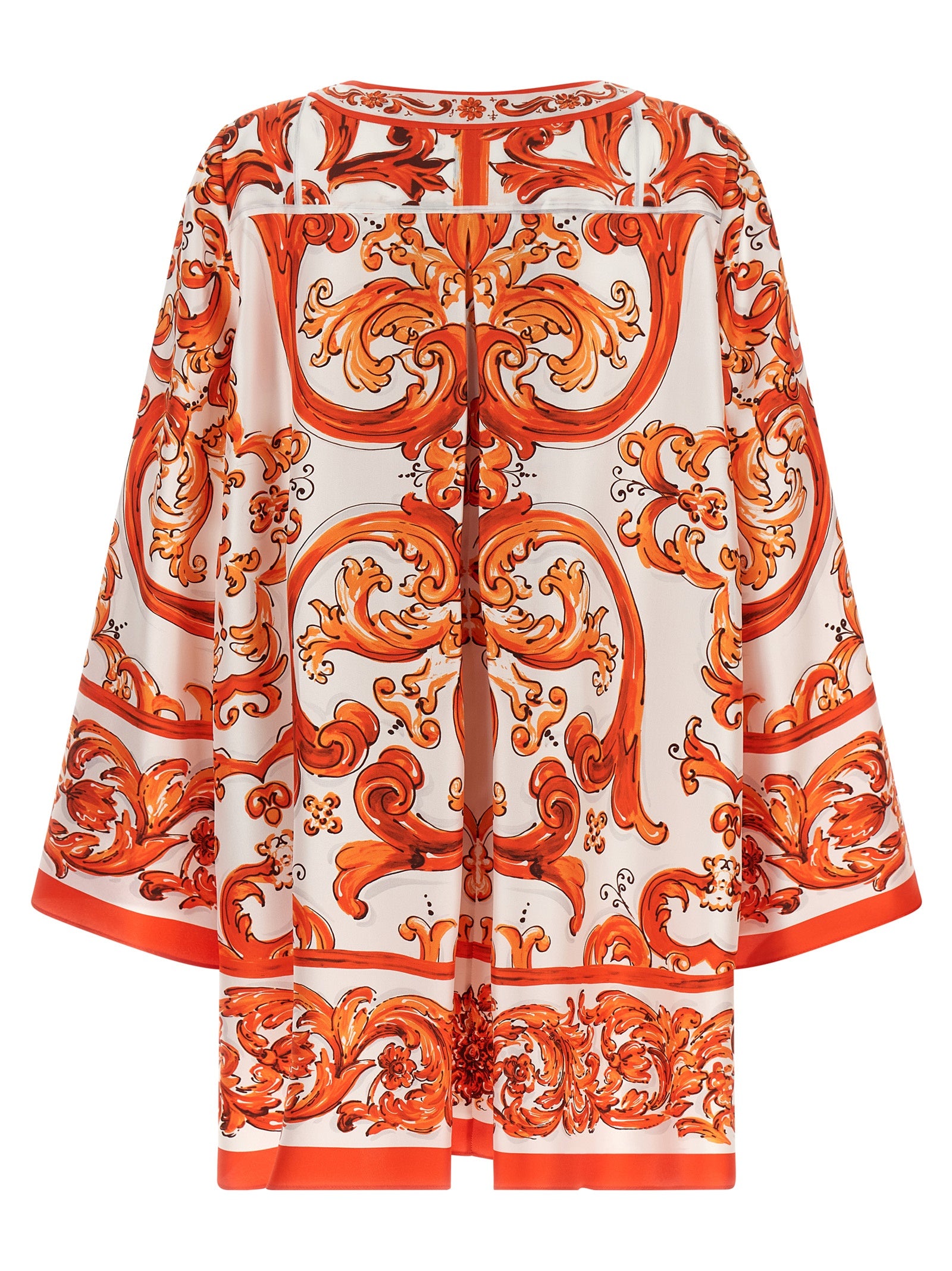 Dolce & Gabbana Orange Silk Short Dress