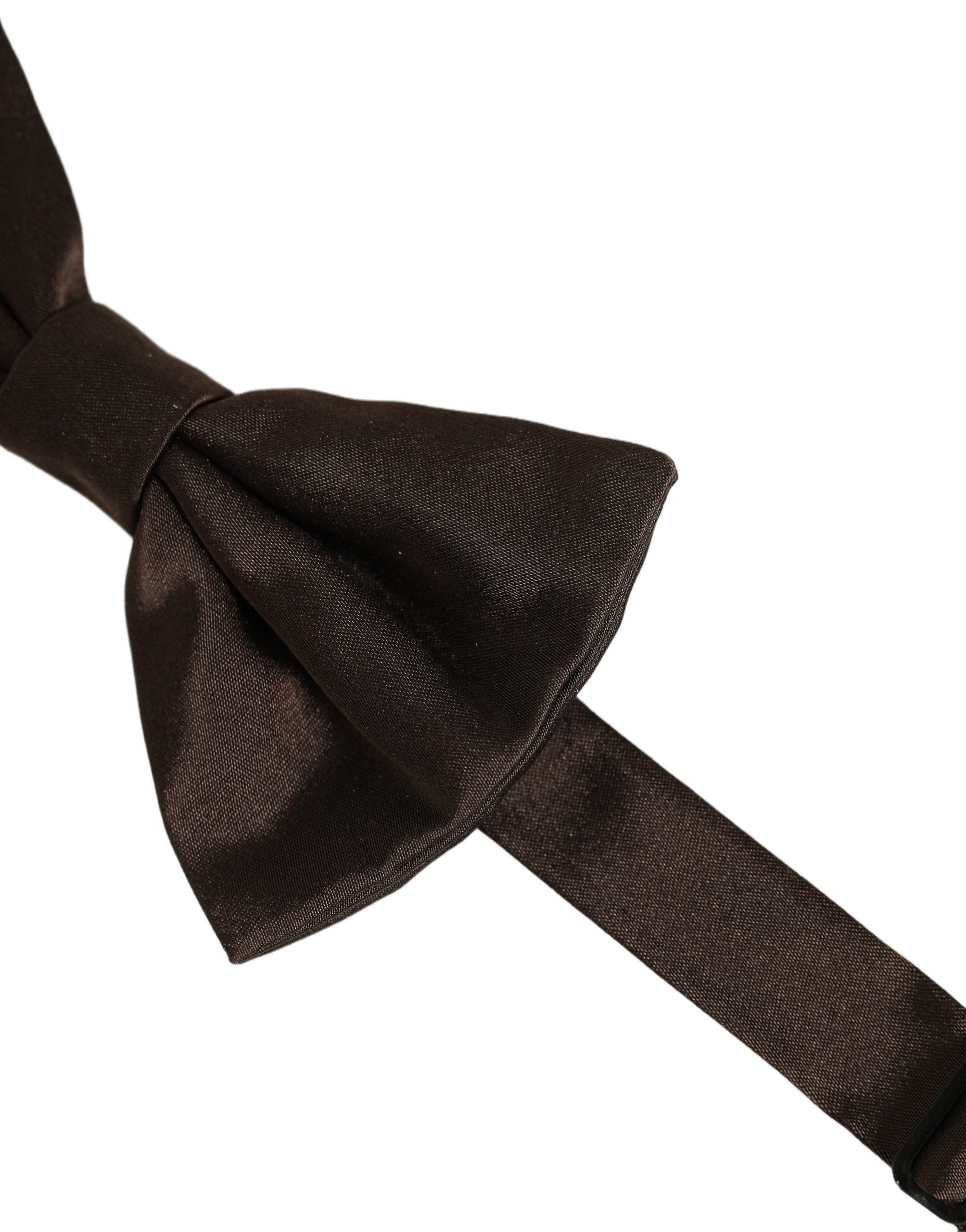 Dolce & Gabbana Men Brown 100% Silk Adjustable Neck Papillon Bow Tie