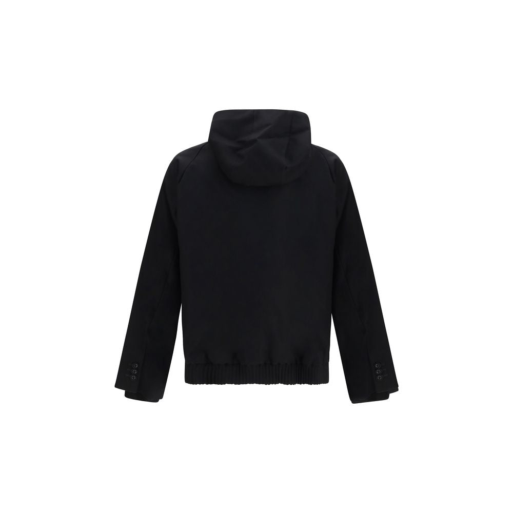 Sacai Black Wool Oves Aries Full-Length Jacket