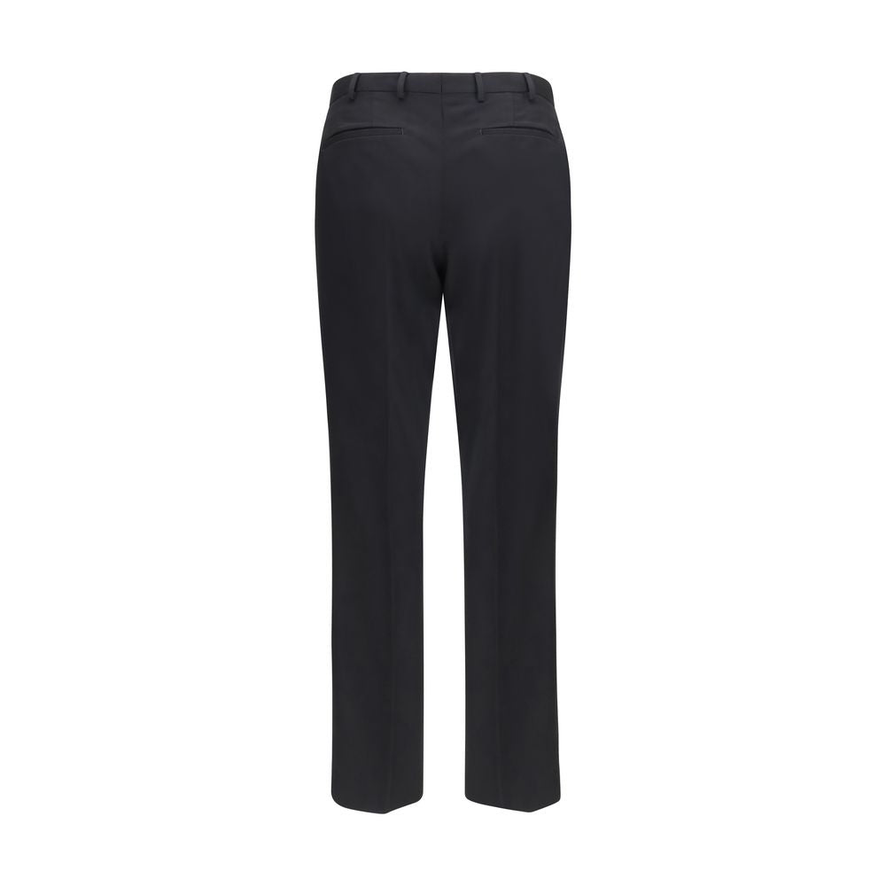 PT Torino Black Wool Oves Aries Casual Pants