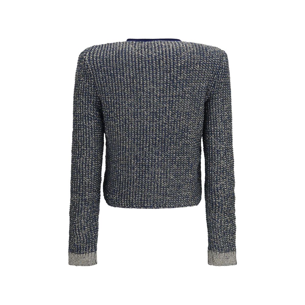 Balmain Blue Polyamide Cardigan