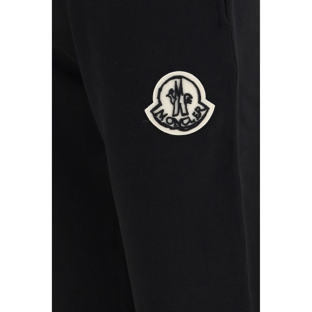 Moncler Black Cotton Athletic Pants
