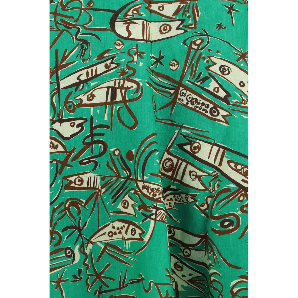 Alemais Bicolor Linen Casual Dress