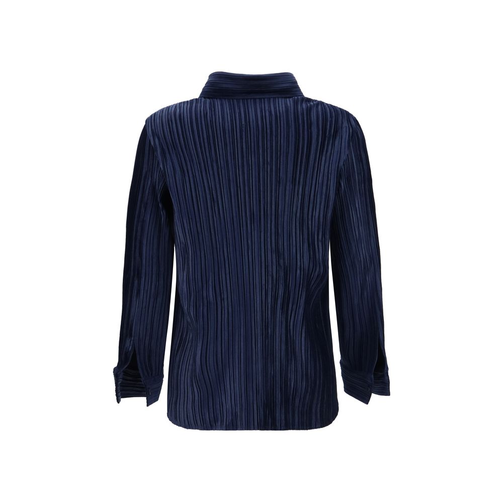 Gongdid Design Blue Polyester Shirt