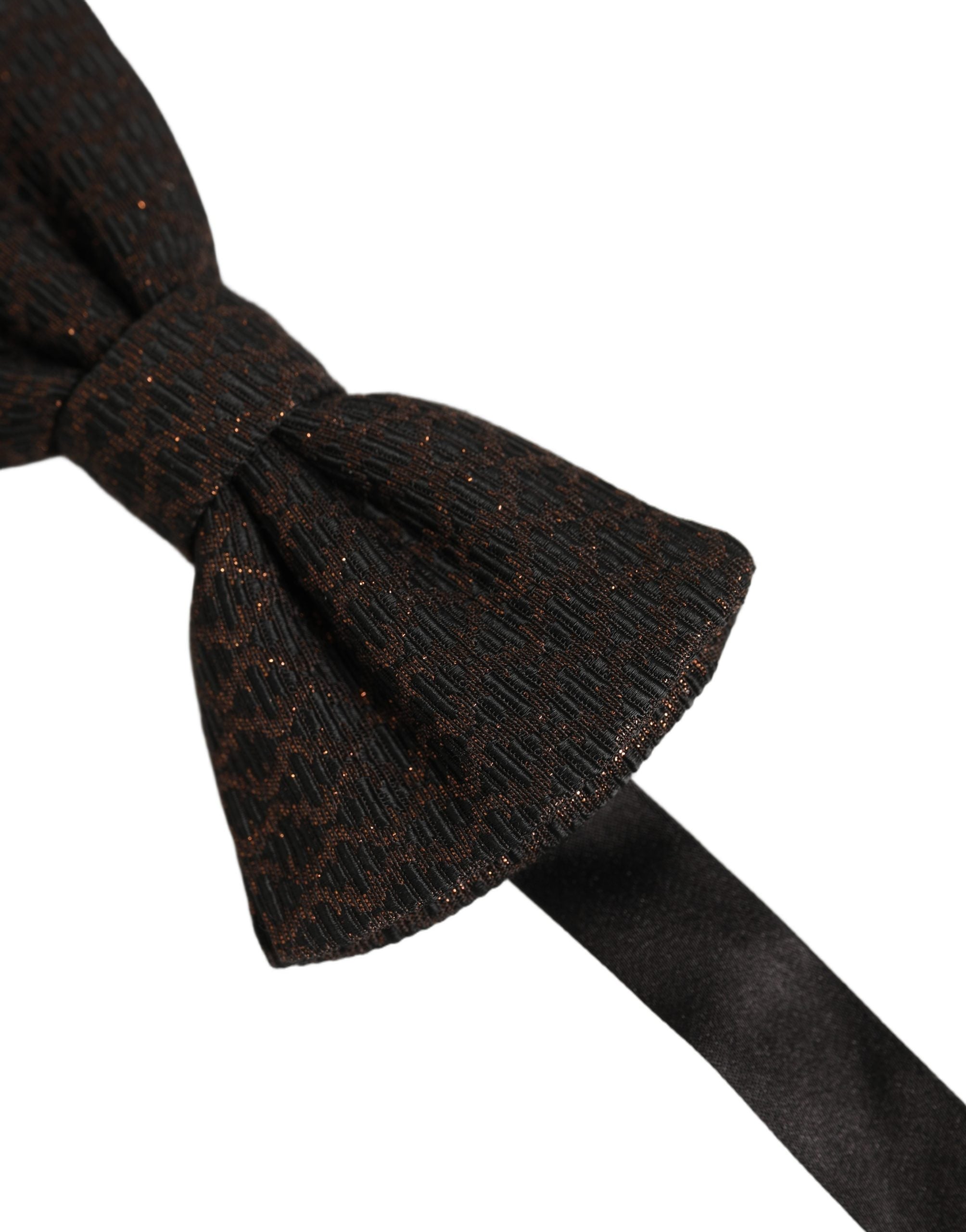 Dolce & Gabbana Men Brown 100% Silk Adjustable Neck Papillon Bow Tie