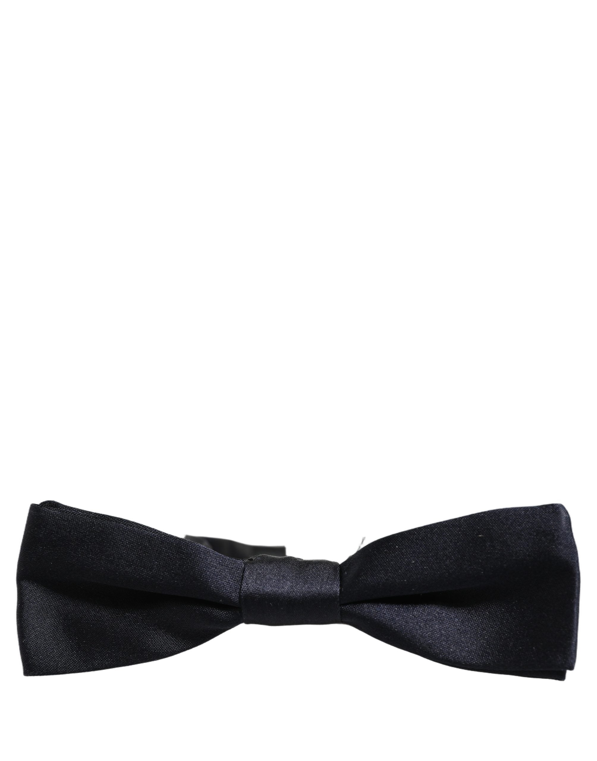 Dolce & Gabbana Men Black 100% Silk Adjustable Neck Papillon Bow Tie