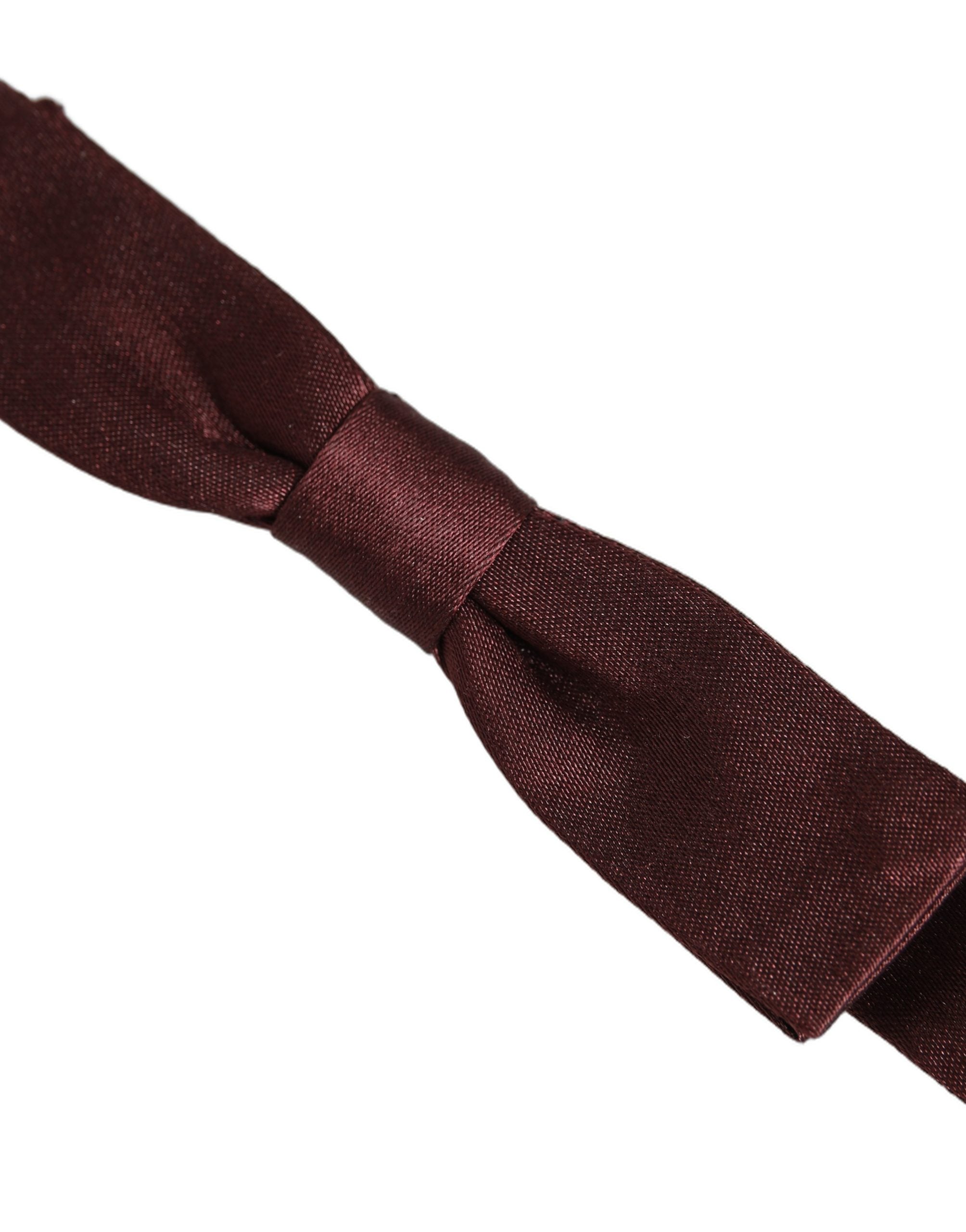 Dolce & Gabbana Men Brown 100% Silk Adjustable Neck Papillon Bow Tie