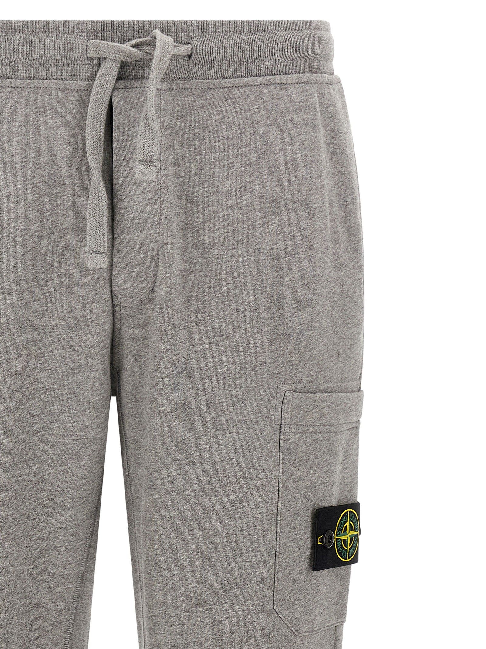 Stone Island Gray Cotton Joggers (Workout Pants)