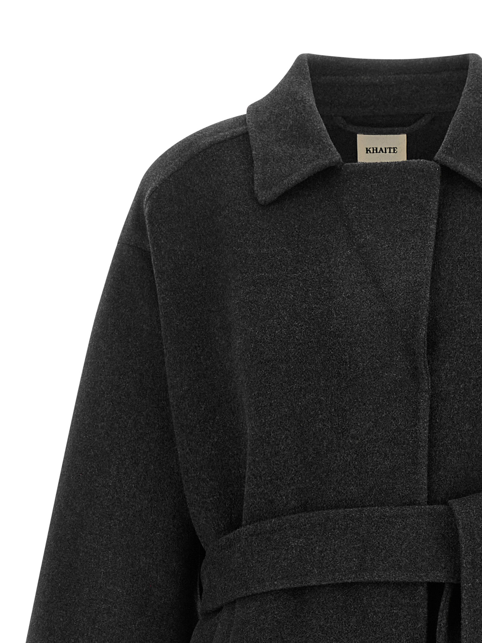 Khaite Gray Wool Full-Length Jacket