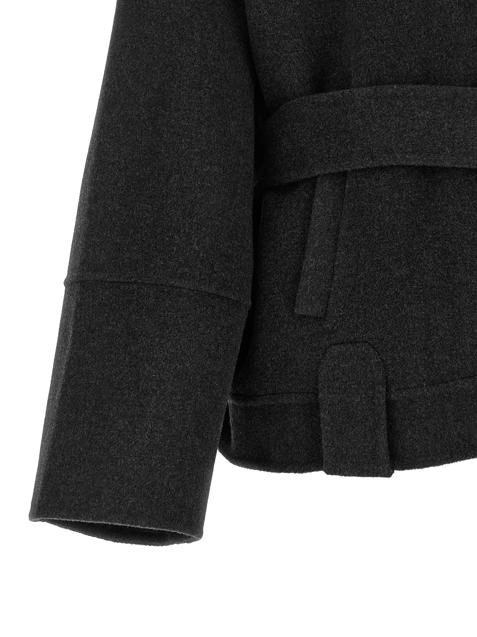 Khaite Gray Wool Full-Length Jacket