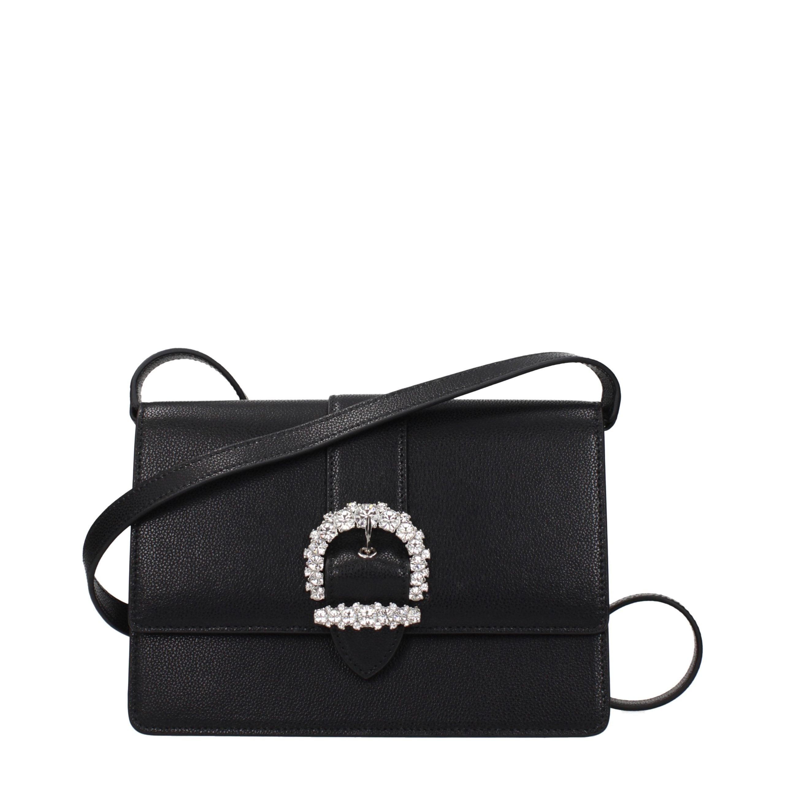 Jimmy Choo Black Leather Crossbody Bag