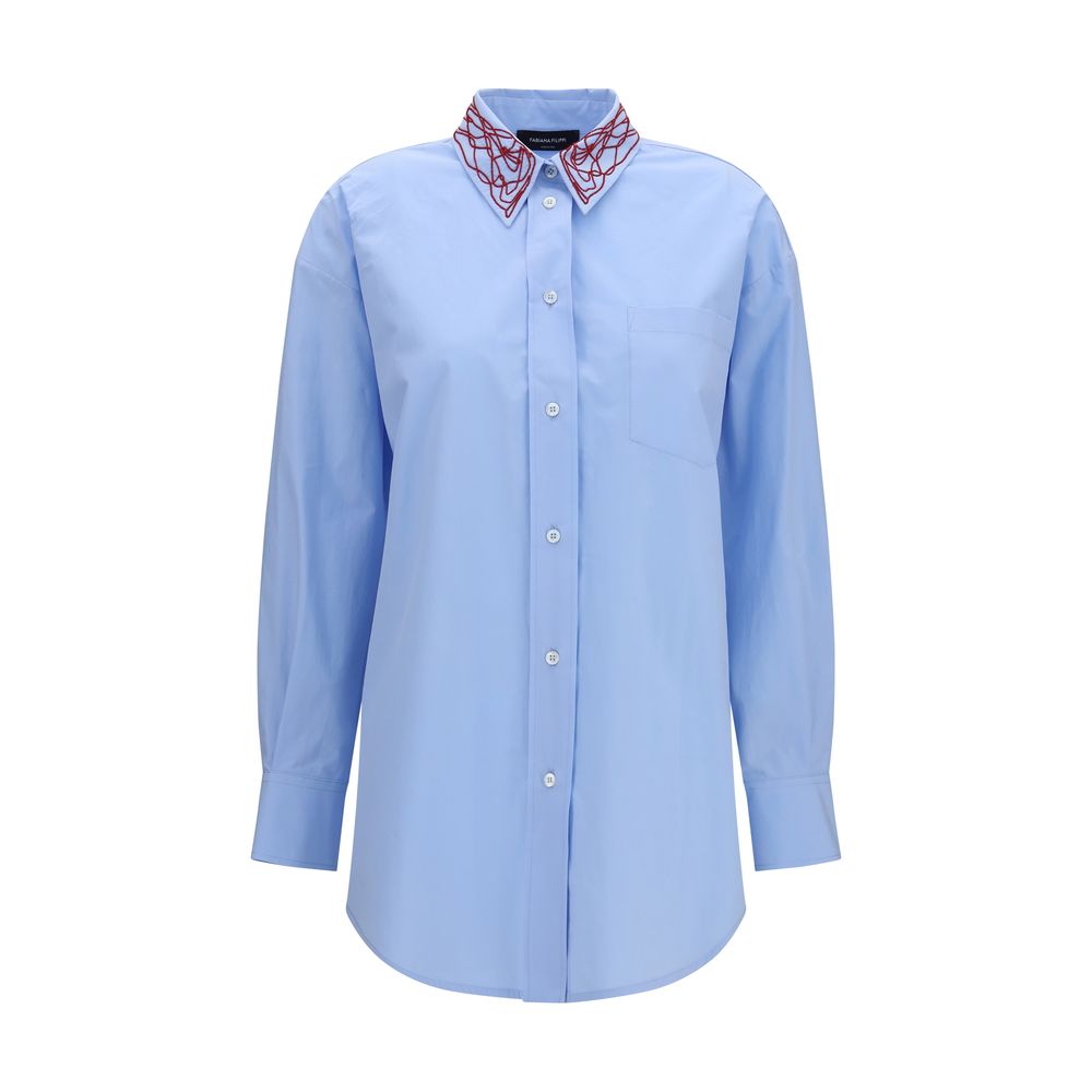 Fabiana Filippi Blue Cotton Dress Shirt
