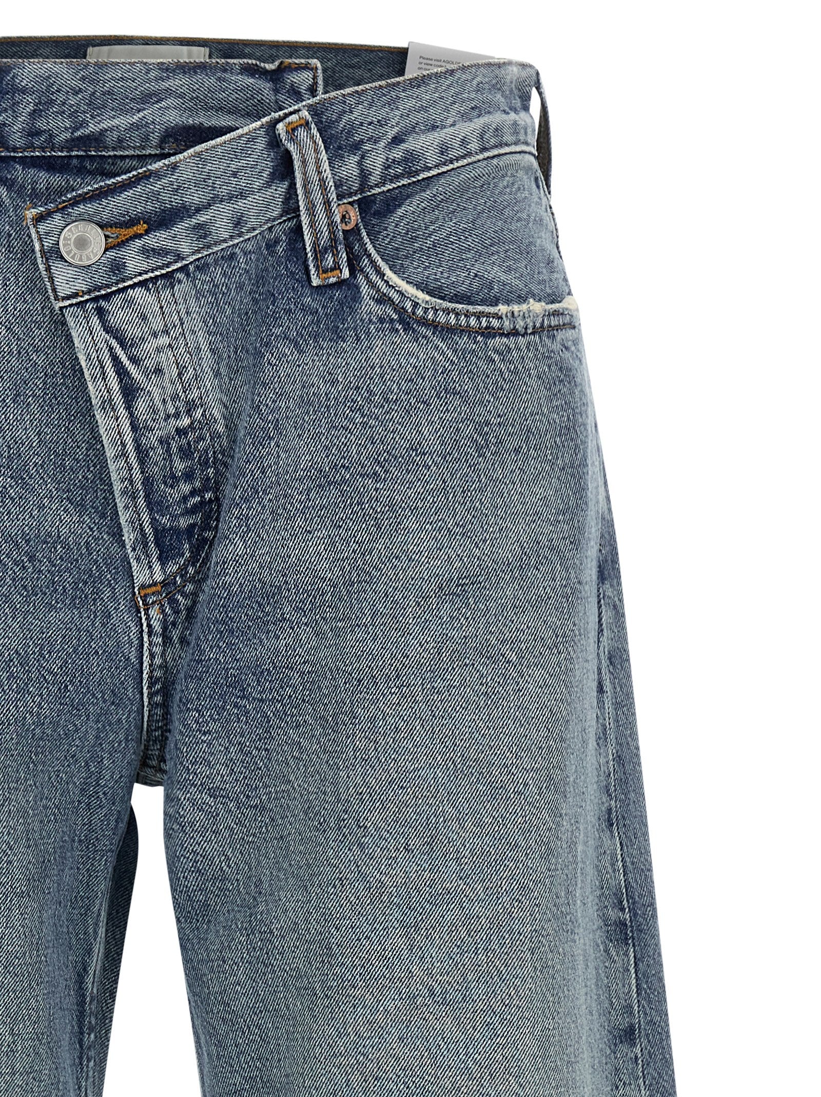 Agolde Blue Cotton Relaxed Fit Jeans