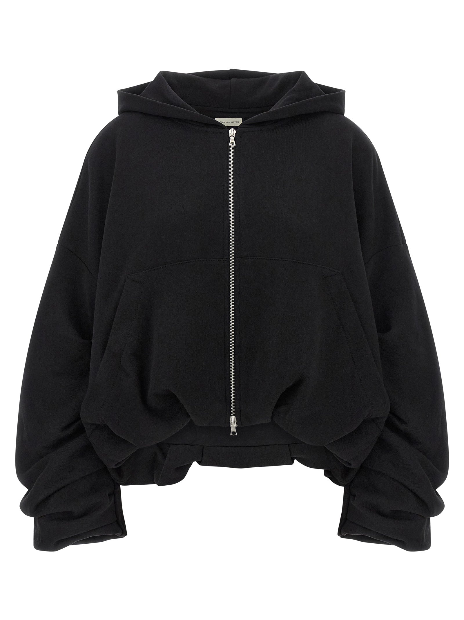Dries Van Noten Black Cotton Hoodie