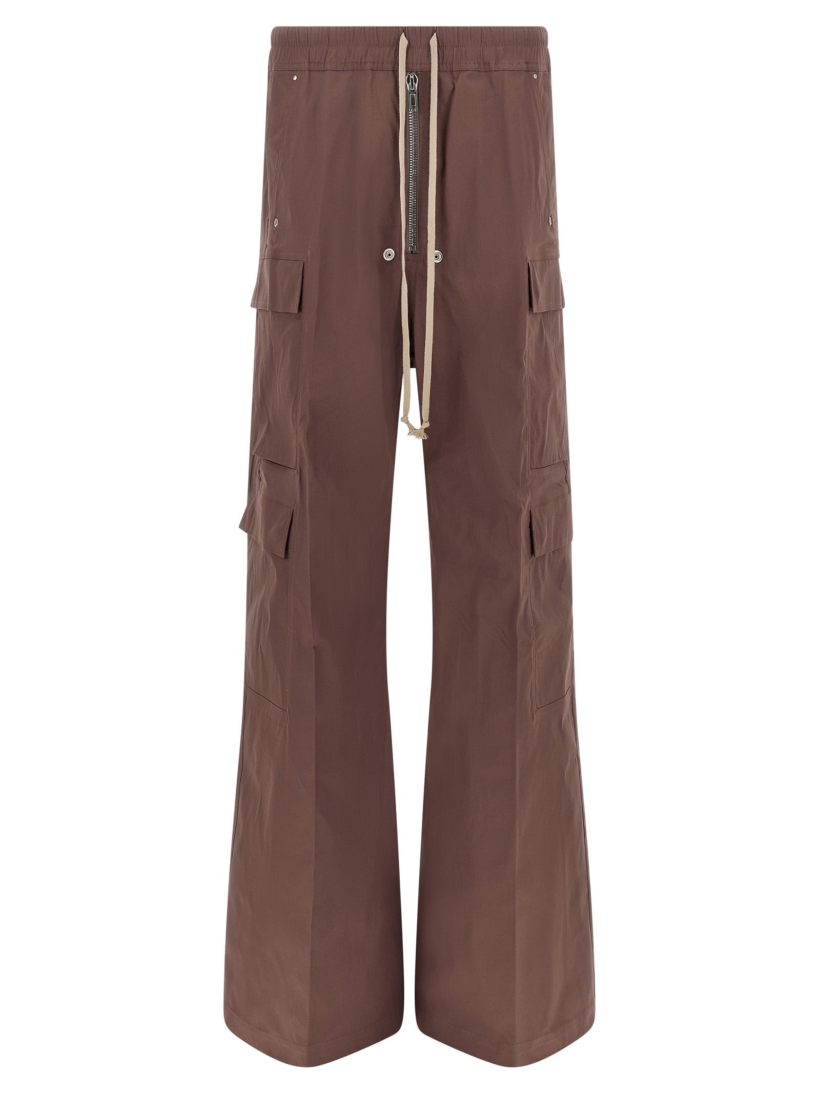 Rick Owens Brown Cotton Flared Pants