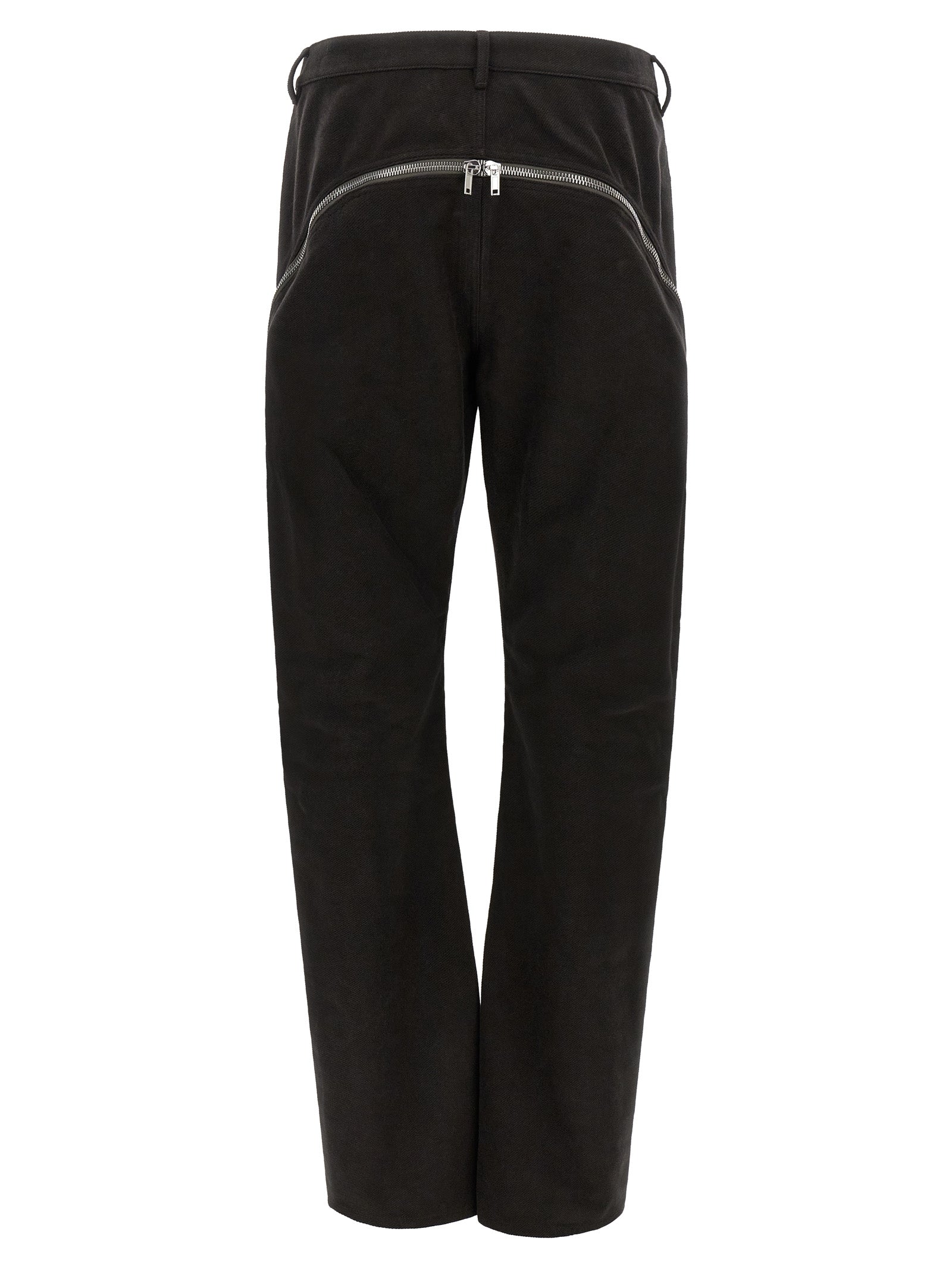 Rick Owens Black Cotton Flared Pants
