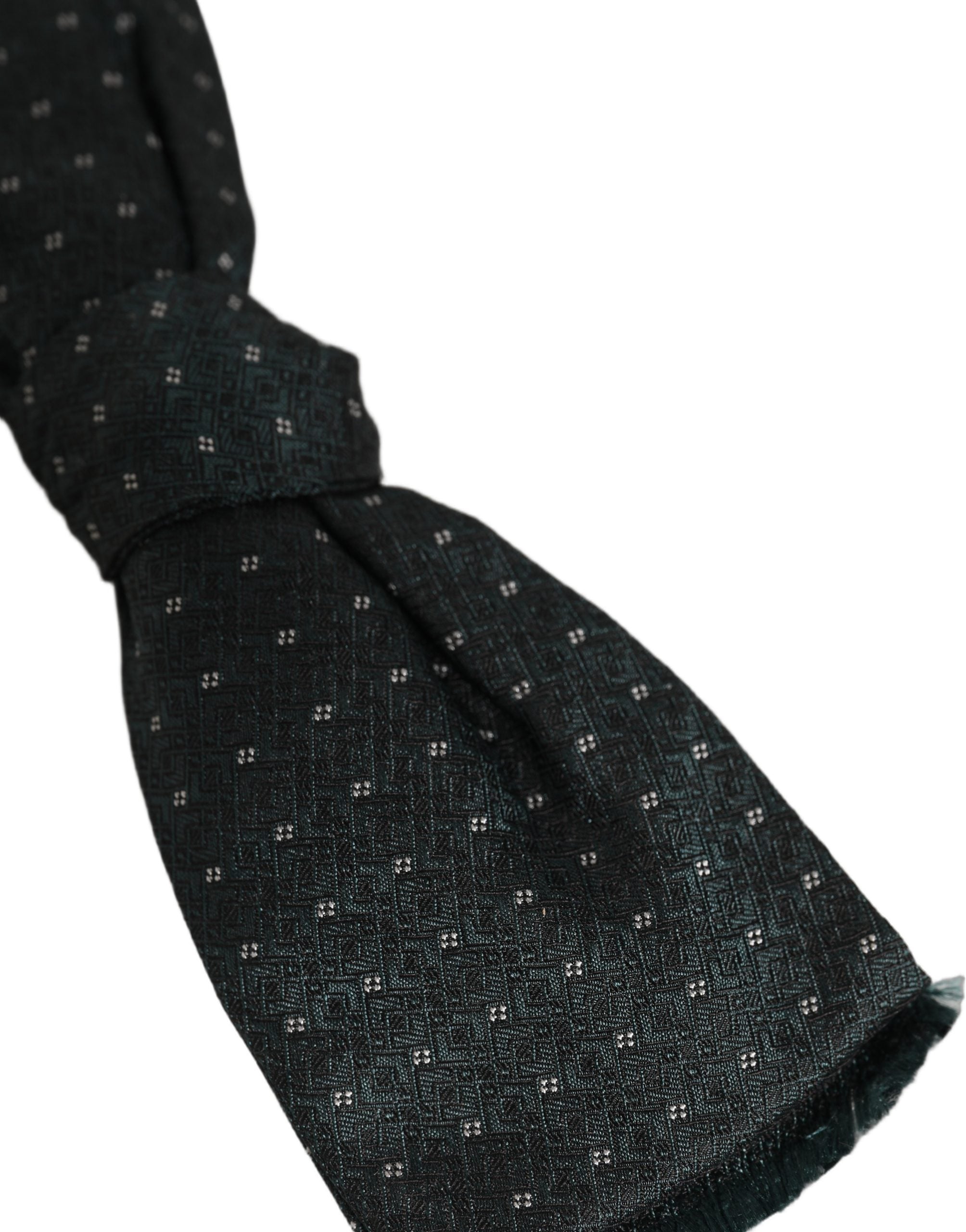 Dolce & Gabbana Men Green Patterned Adjustable Neck Papillon Bow Tie
