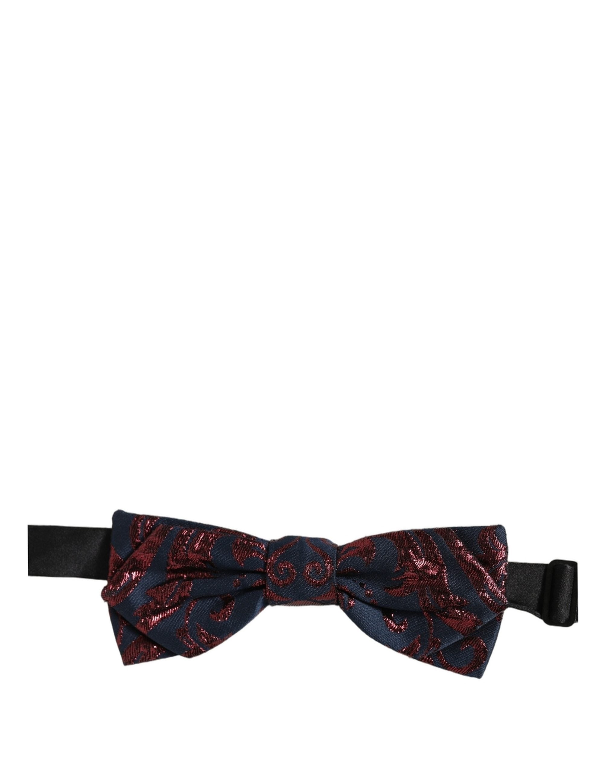Dolce & Gabbana Men Blue Red Paisley Adjustable Neck Papillon Bow Tie