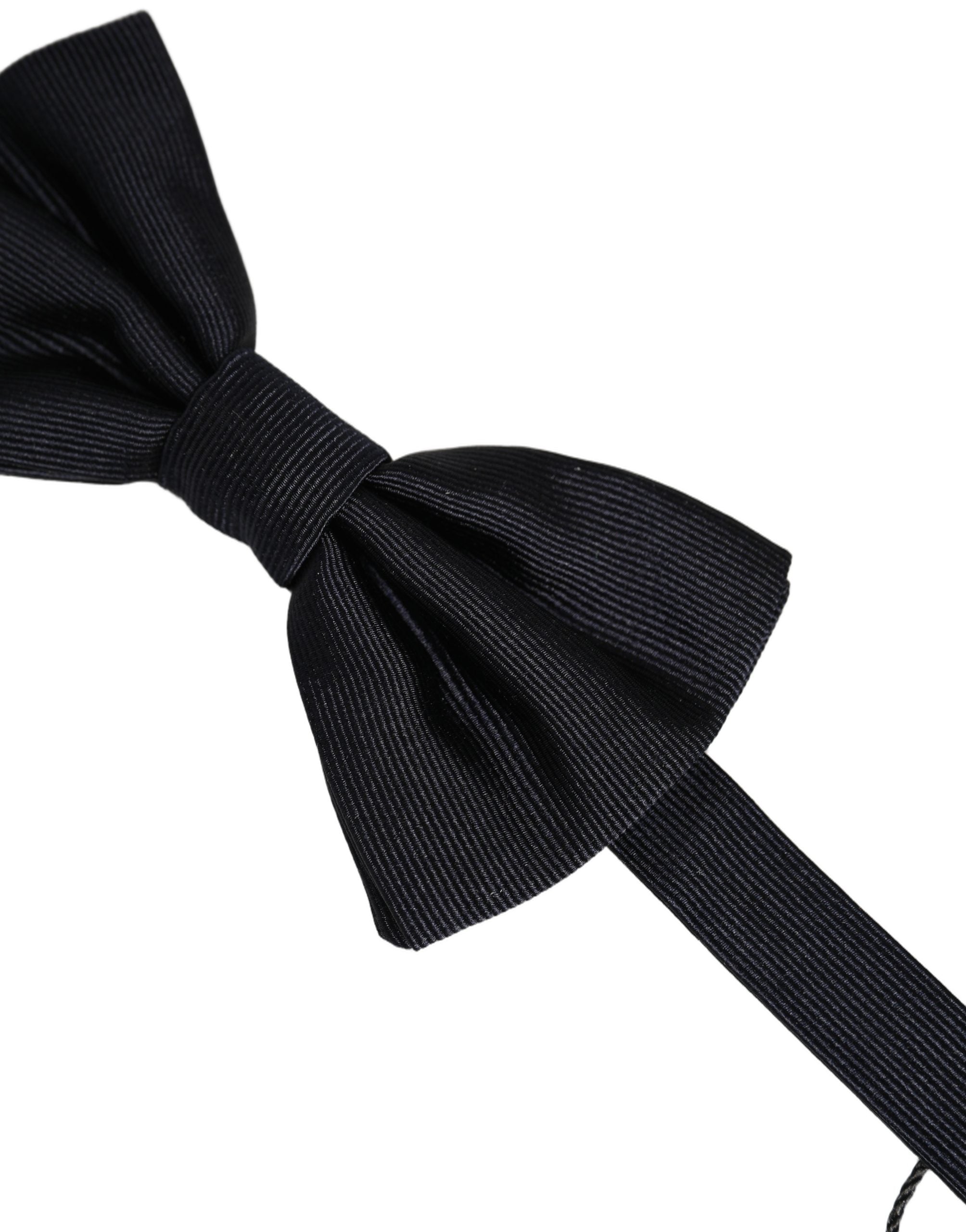 Dolce & Gabbana Men Dark Blue 100% Silk Adjustable Neck Papillon Bow Tie