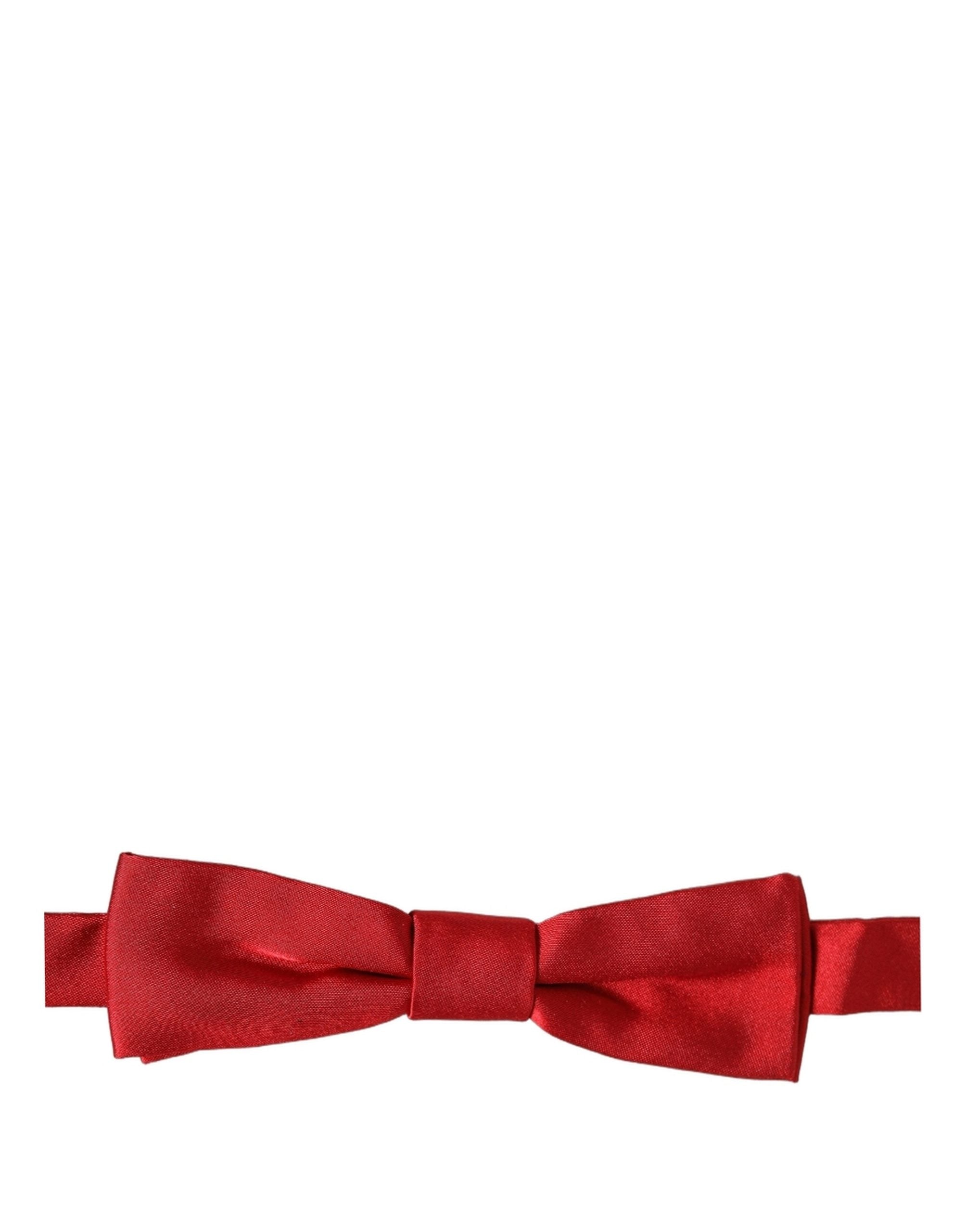 Dolce & Gabbana Men Red 100% Silk Adjustable Neck Papillon Bow Tie