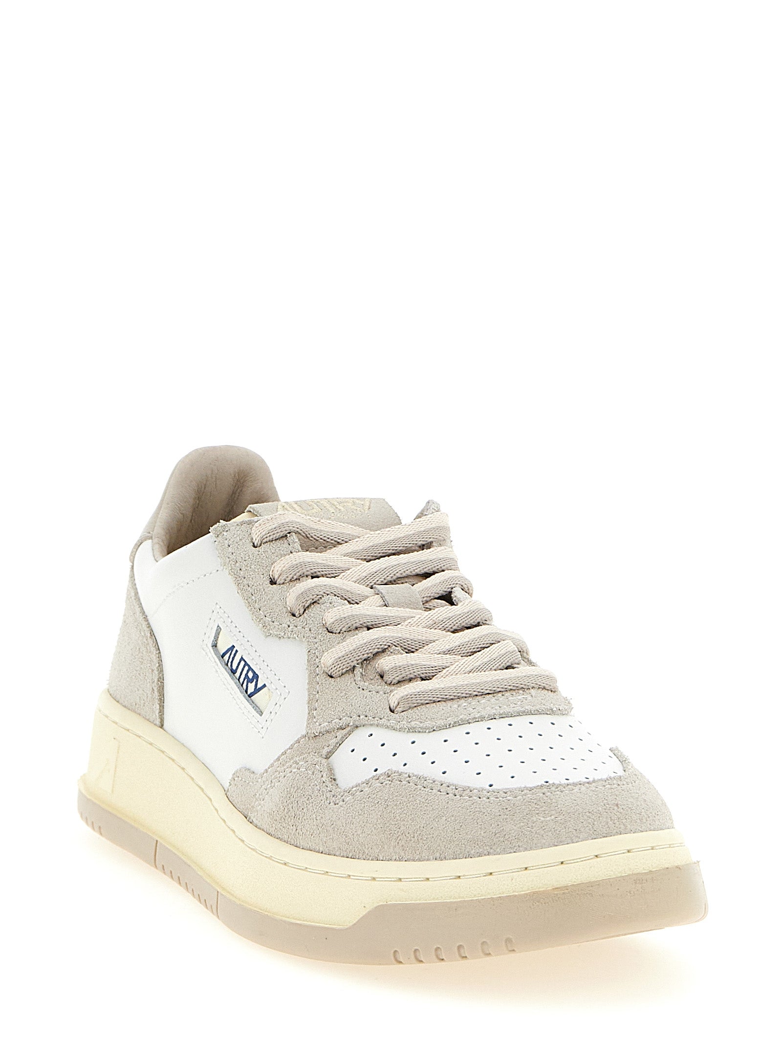 Autry Gray Cowhide Low Top Sneakers