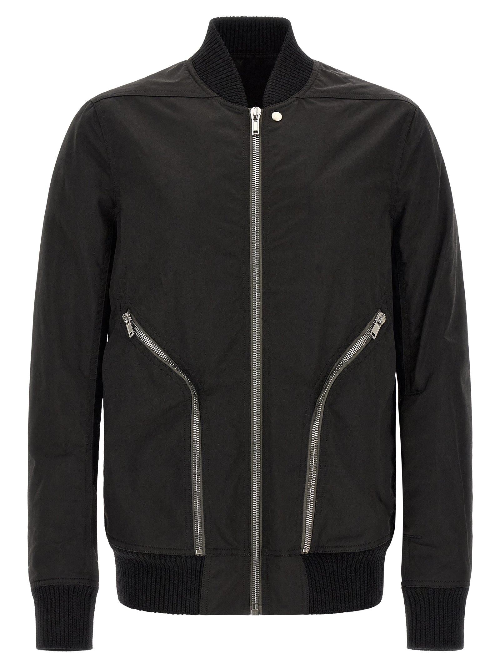 Rick Owens Black Nylon Bomber