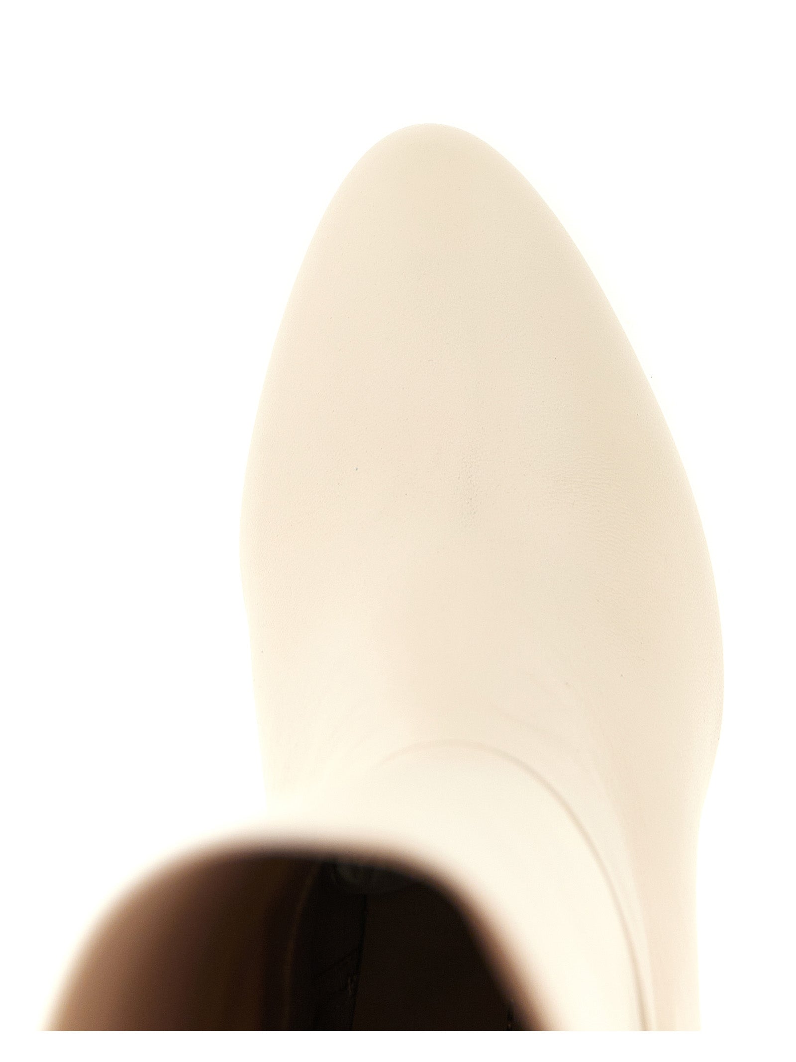 Stuart Weitzman White Lamb Leather Over The Knee