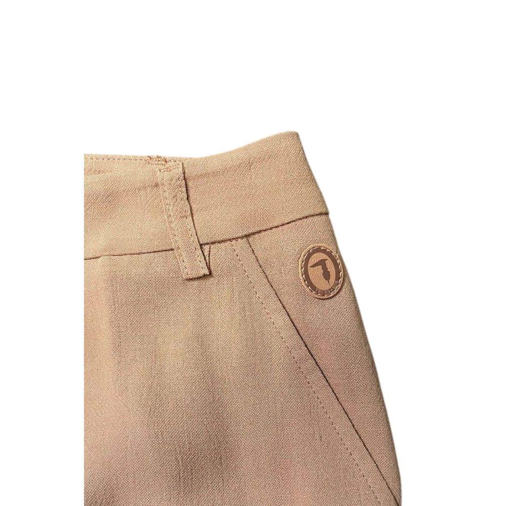 Trussardi Jeans Beige Viscose Women Shorts