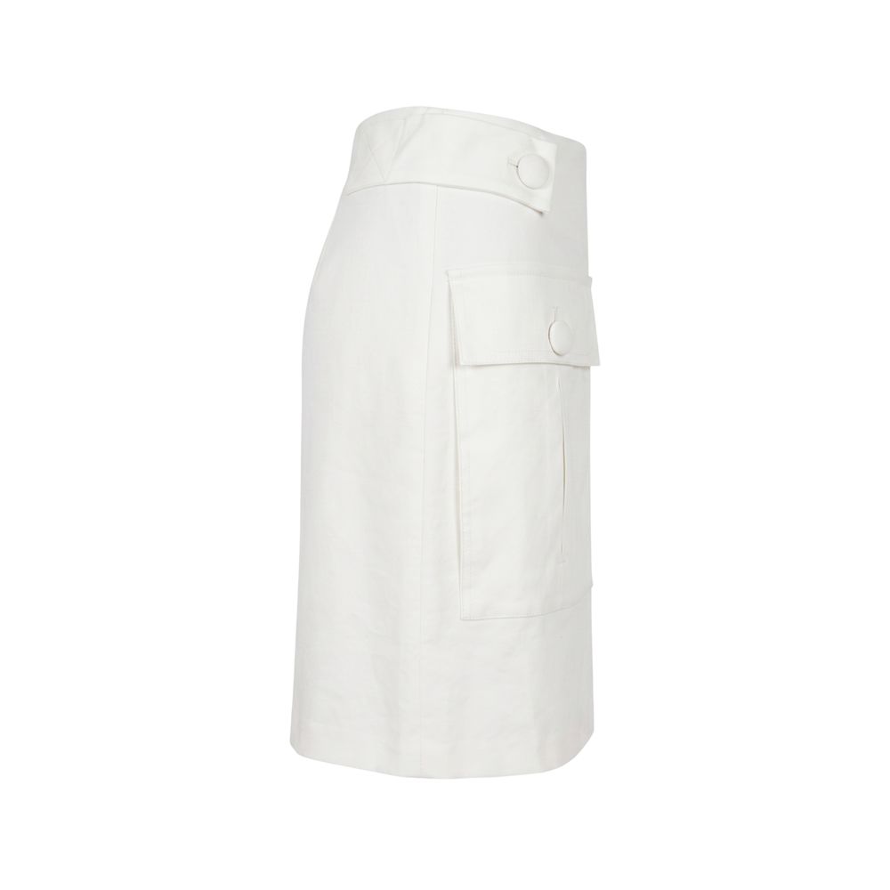 Trussardi Jeans White Viscose Women Skirt