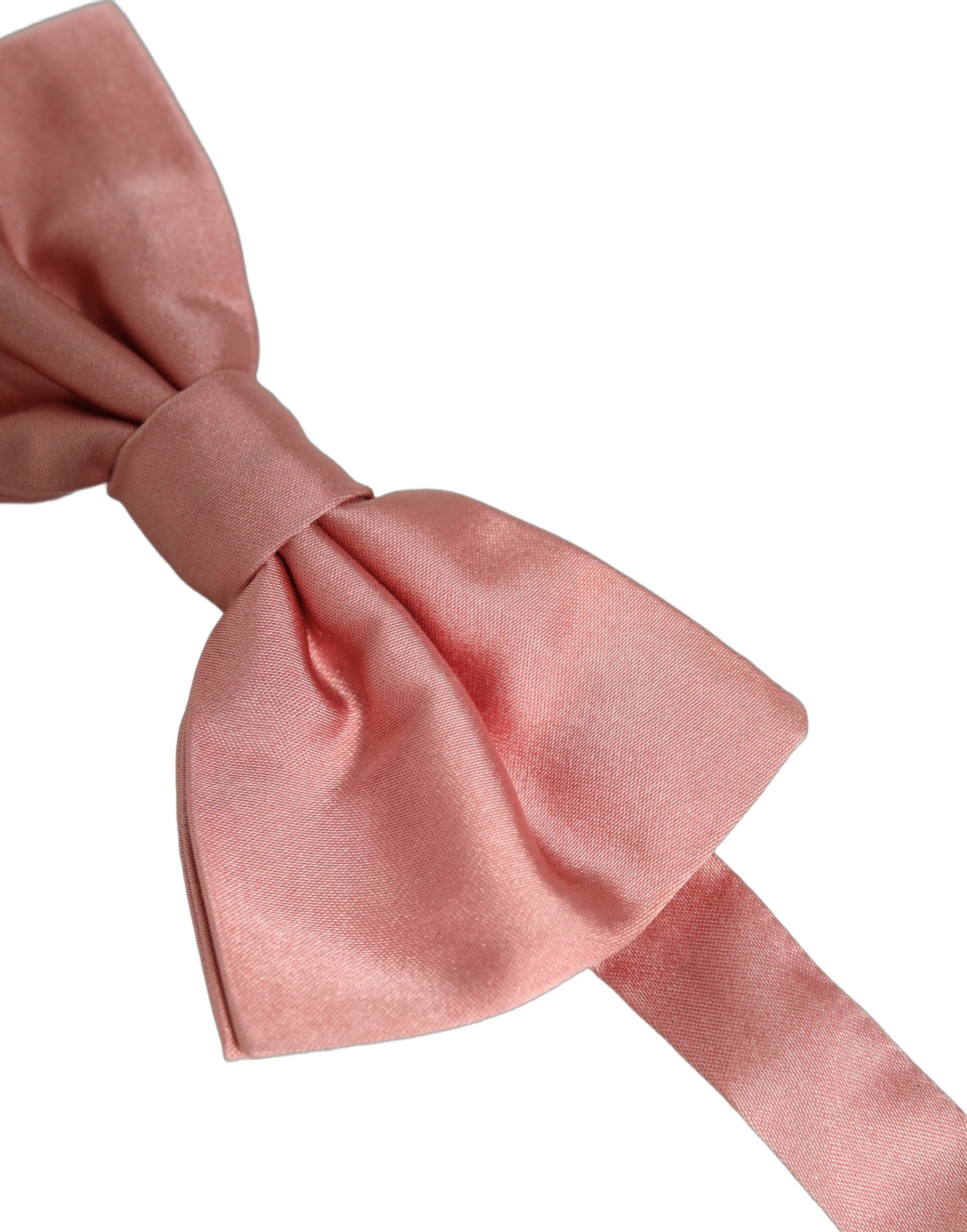 Dolce & Gabbana Men Light Pink 100% Silk Adjustable Neck Papillon Bow Tie