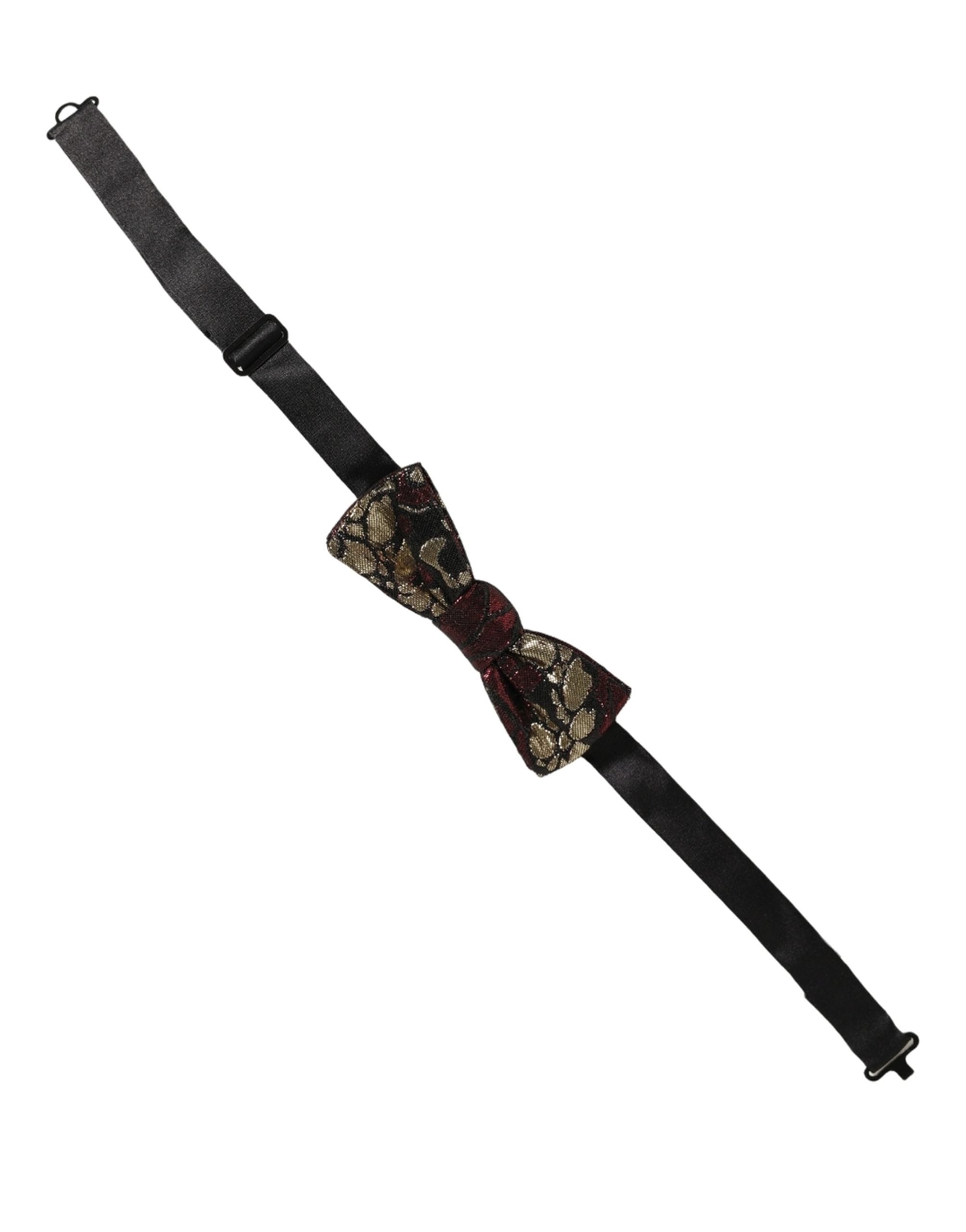 Dolce & Gabbana Multicolor Floral Jacquard Adjustable Neck Papillon Bow Tie