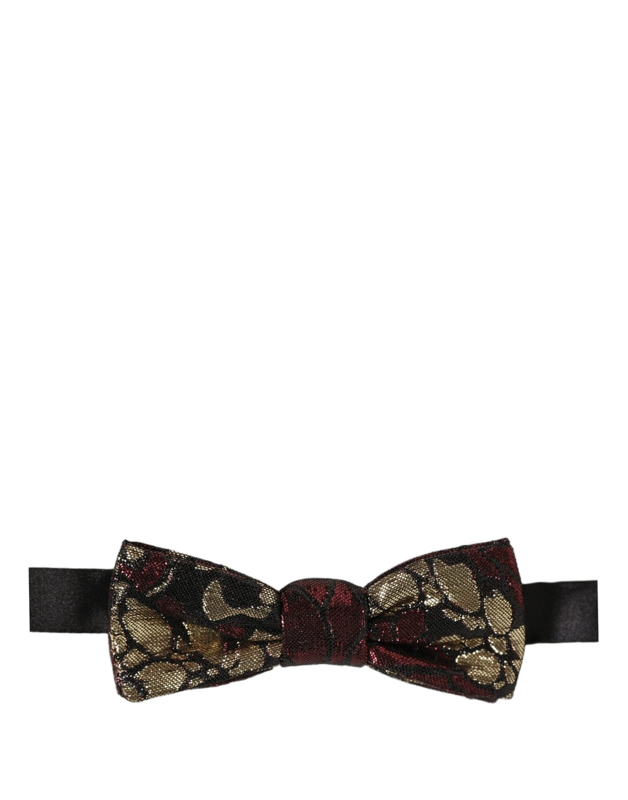 Dolce & Gabbana Multicolor Floral Jacquard Adjustable Neck Papillon Bow Tie