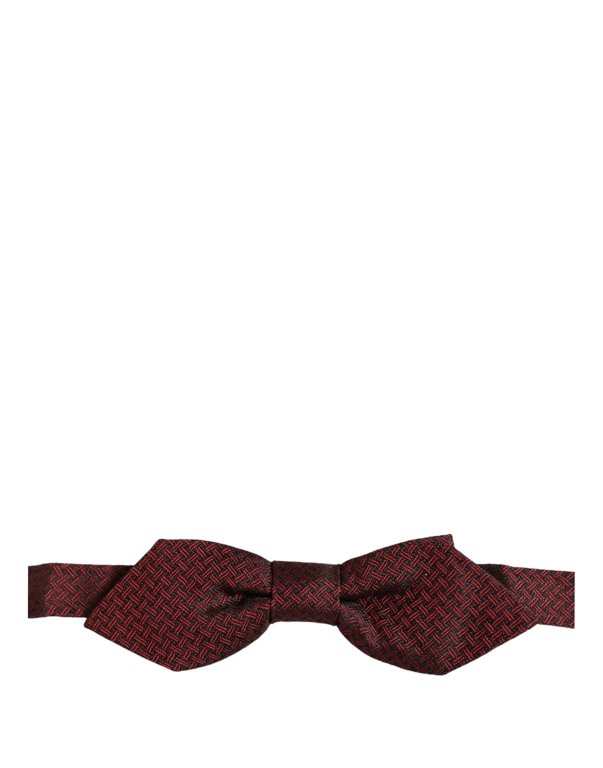 Dolce & Gabbana Men Red Silk Fantasy Adjustable Neck Papillon Bow Tie