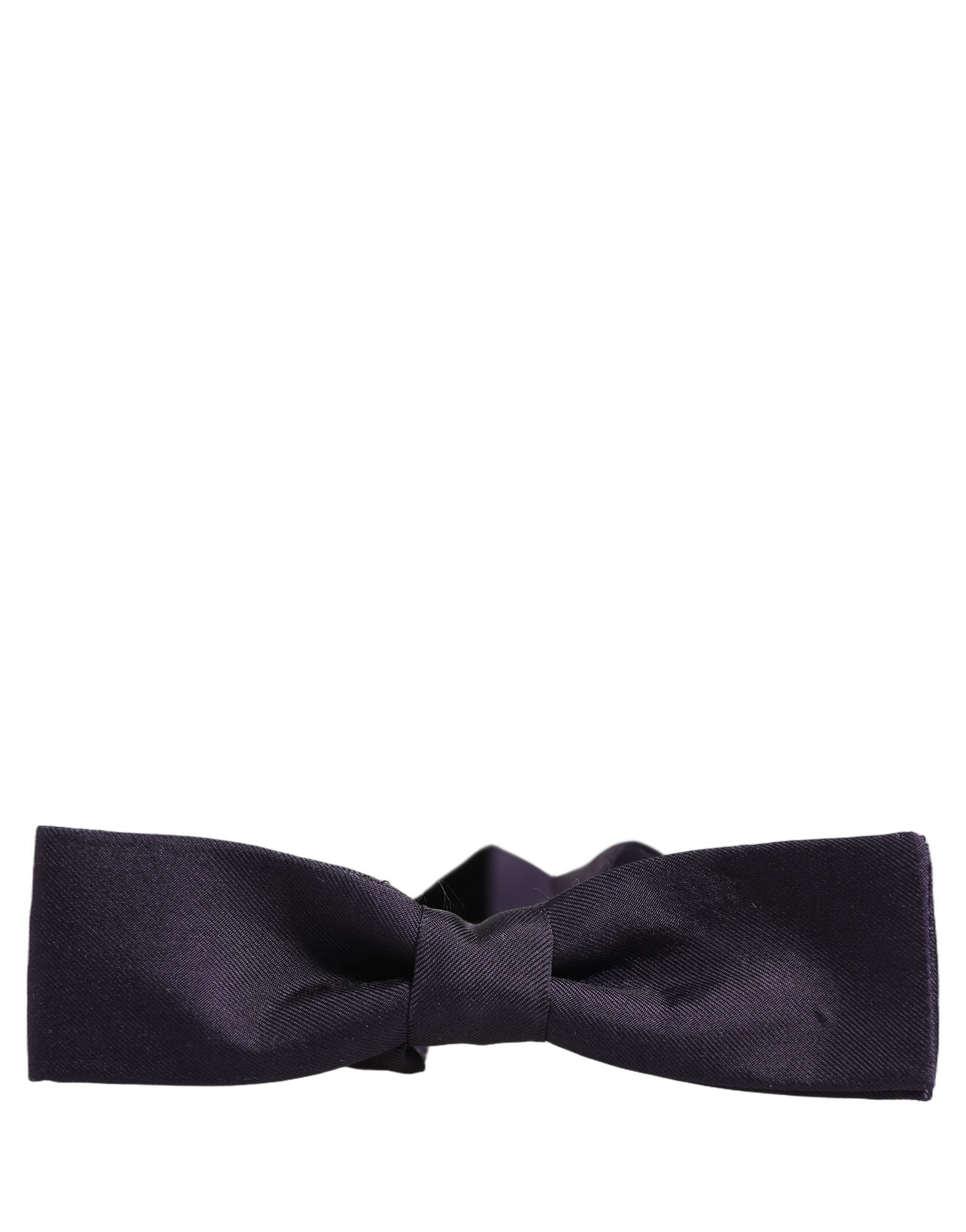Dolce & Gabbana Men Violet 100% Silk Adjustable Neck Papillon Bow Tie