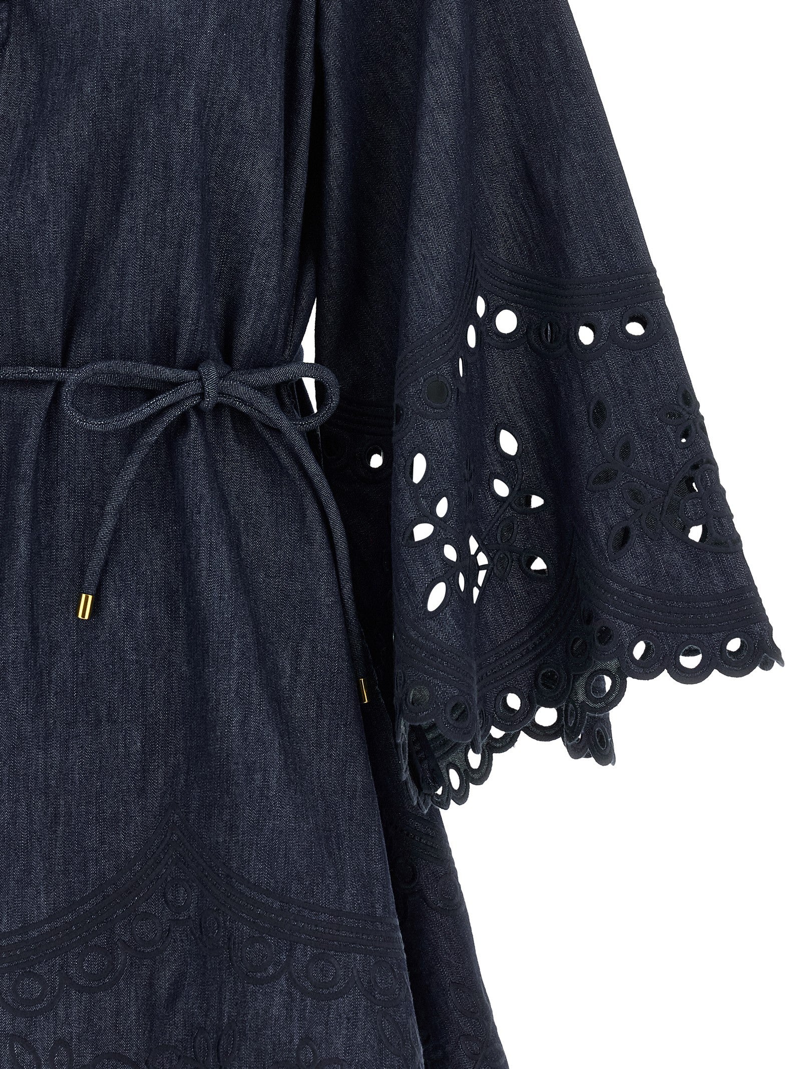 Zimmermann Blue Cotton Short Dress